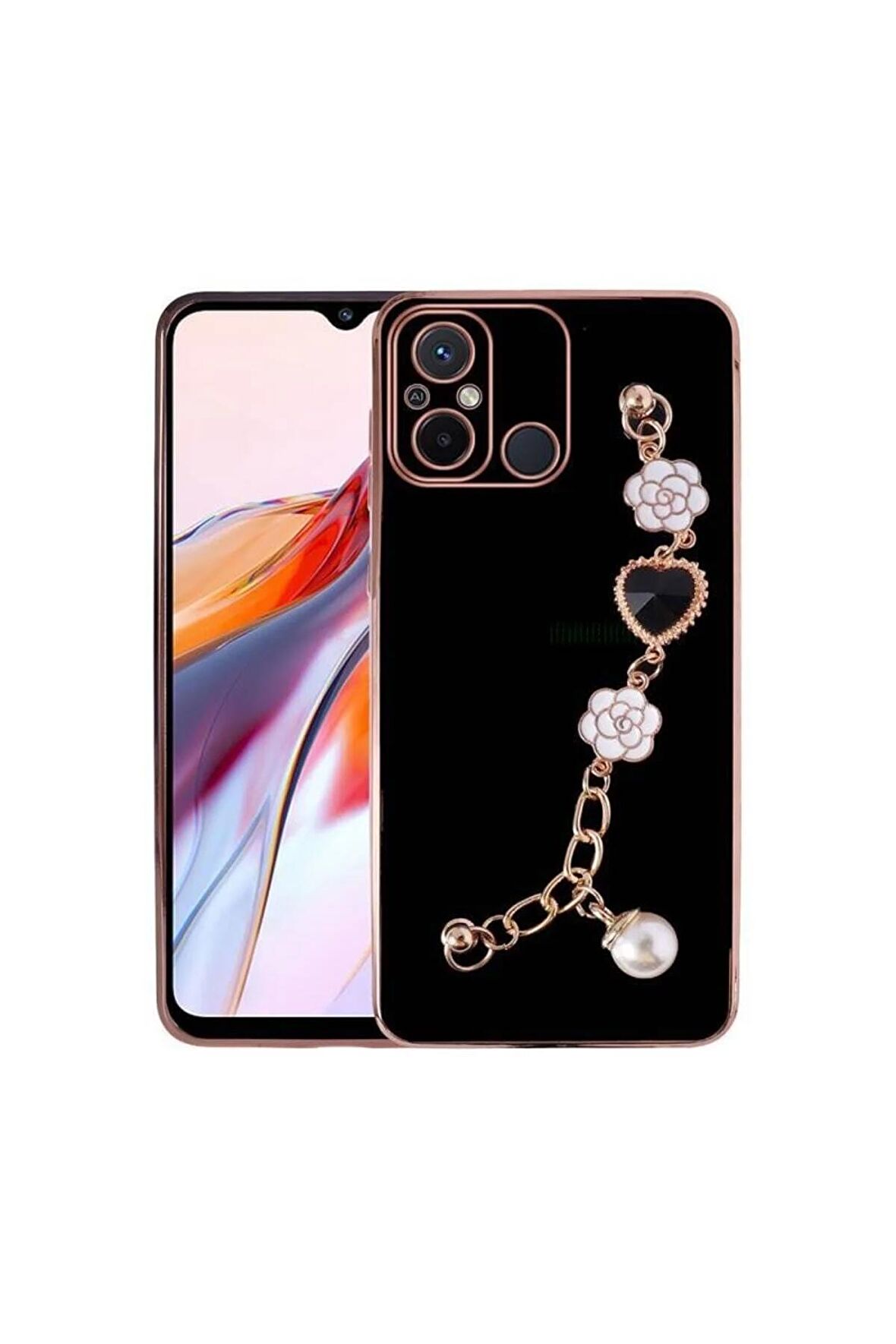 Xiaomi Redmi 12c Ile Uyumlu Kılıf El Tutamaçlı Kamera Korumalı Kadın Telefon Kılıfı Kapak