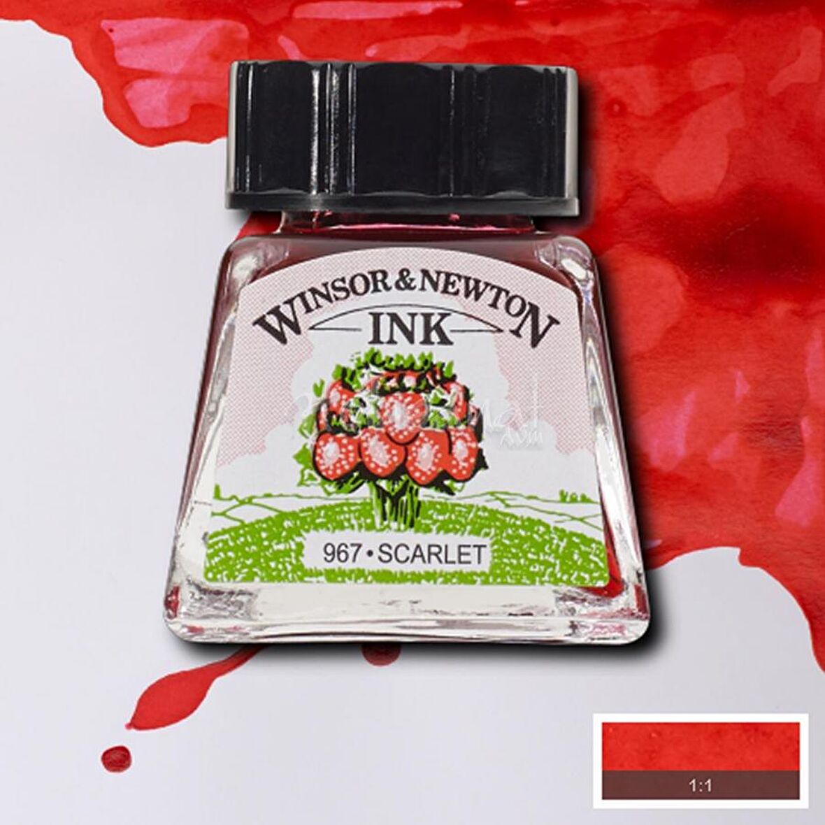 Winsor&Newton Ink Çizim Mürekkebi 14 ml 601 Scarlet