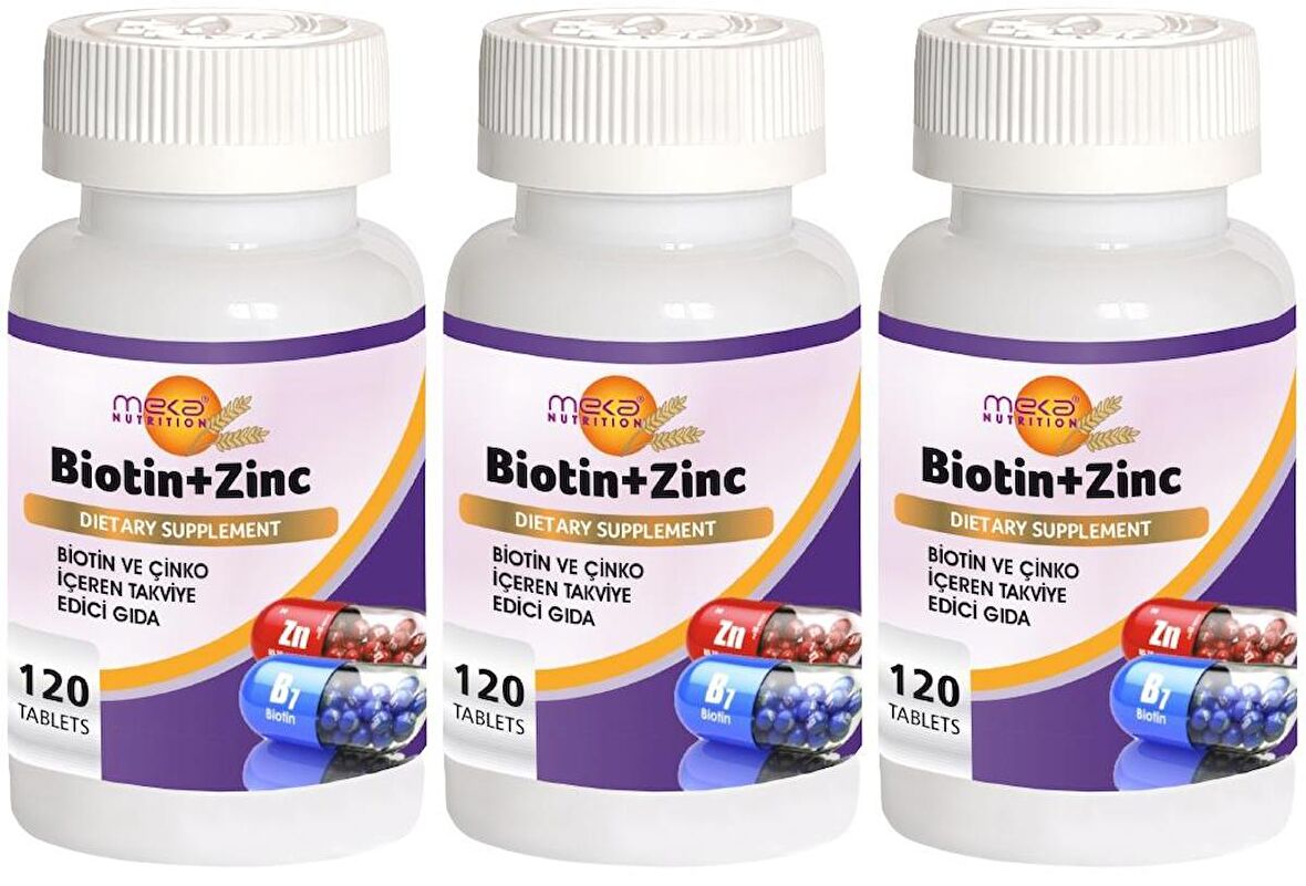 Biotin Zinc 3x120 Tablet Çinko