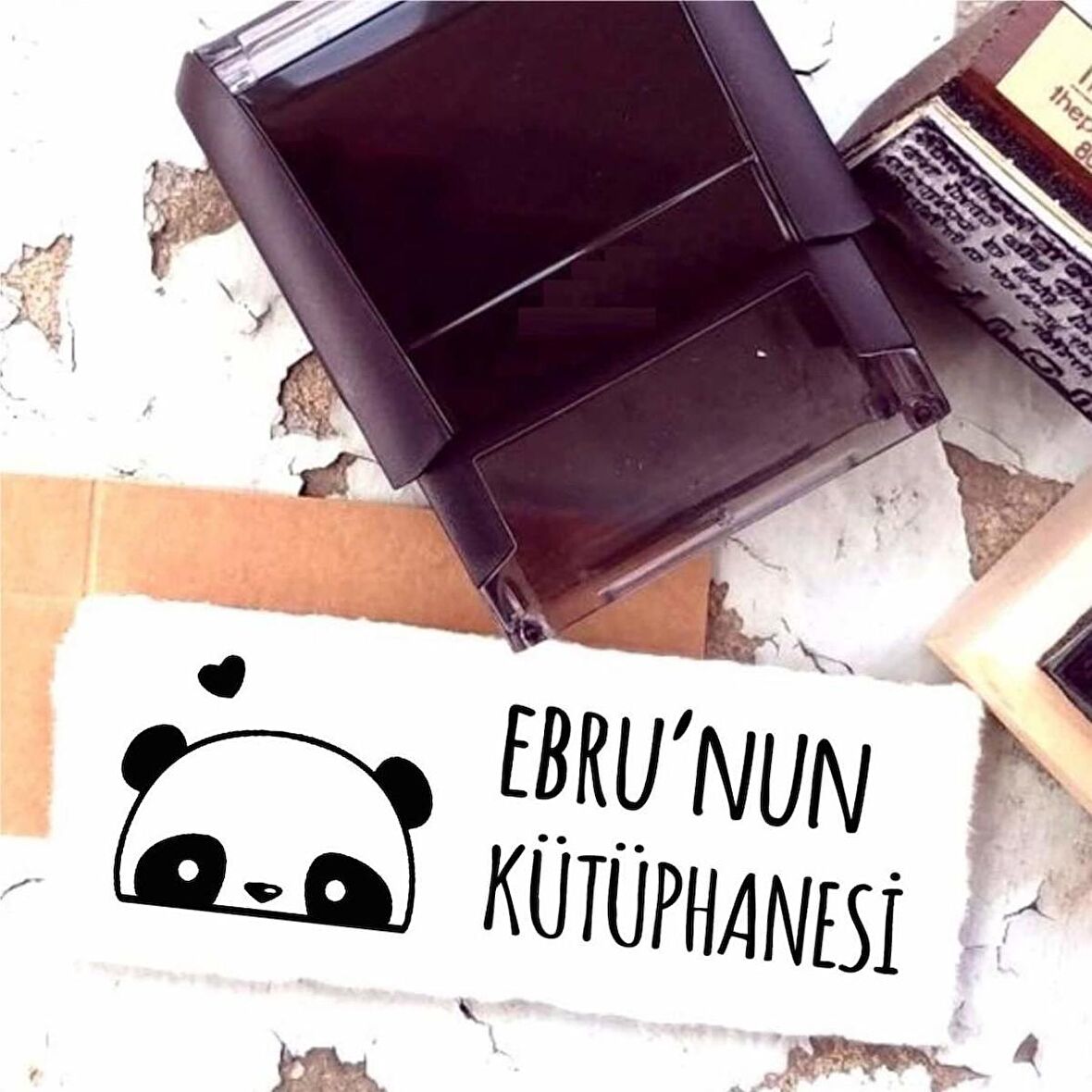 Kişiye Özel Tasarım İsim Yazılı Kitap Kaşesi -65
