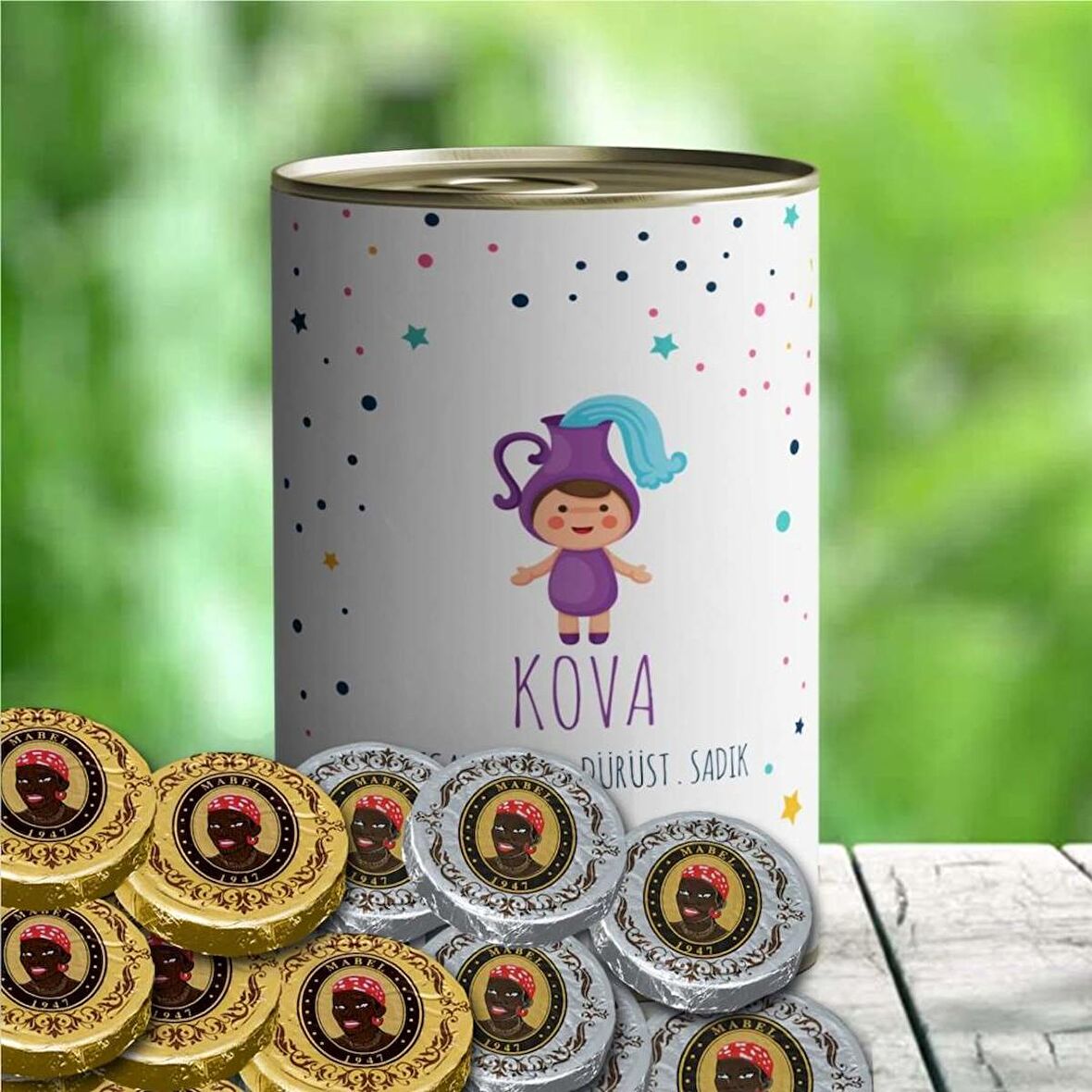 Kova Burcu Temalı Mabel Çikolata Konservesi