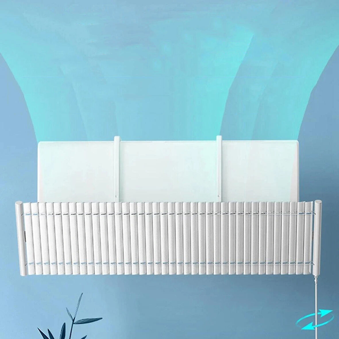 Monozone Evrensel Klima Yönlendirici  Ayarlanabilir Metal Klima Deflektörü Jaluzili Klima Kalkanı