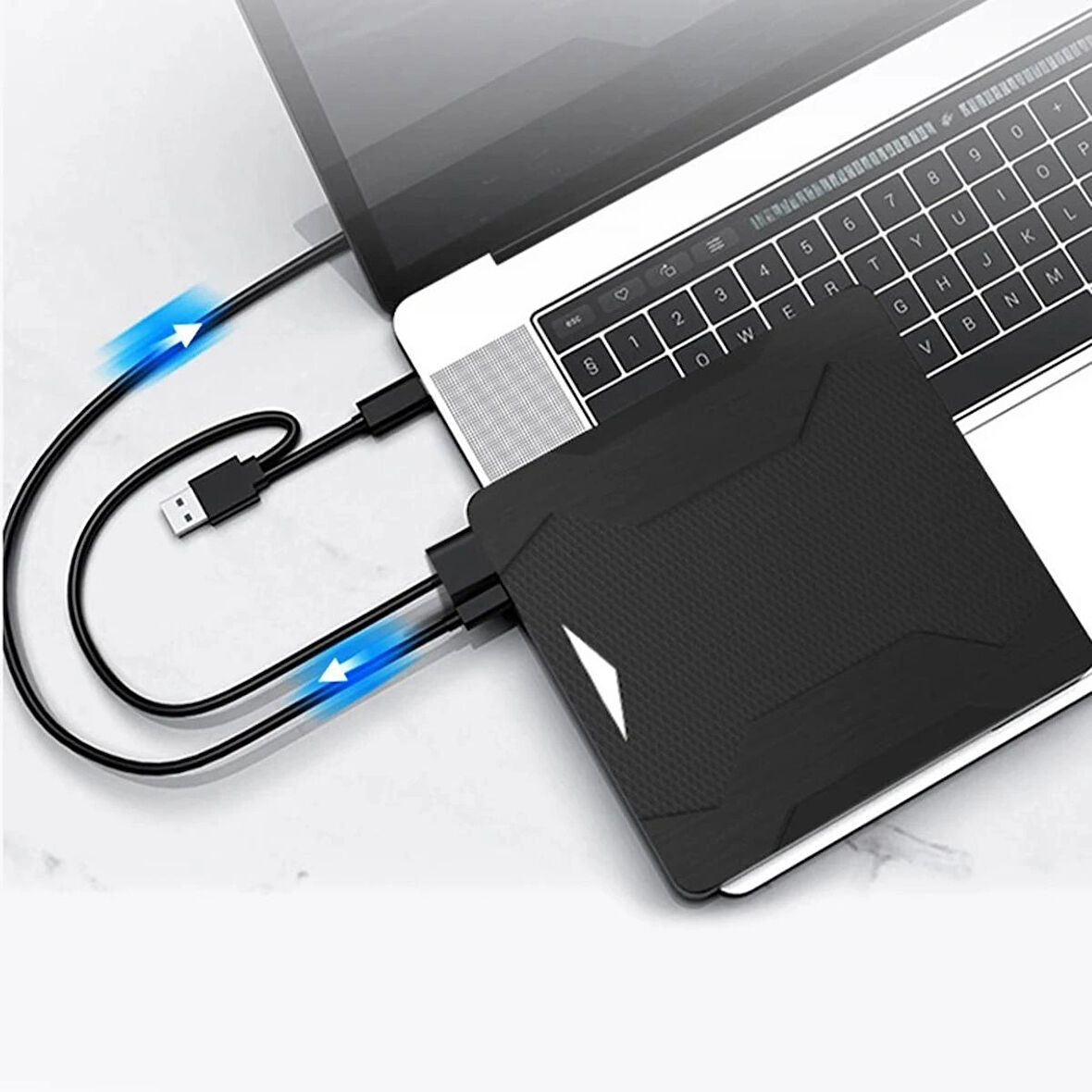 Monozone 5in1 CD Oynatıcı Yazıcı Okuyucu DVD Player Işıklı Okuyucu USB 3.0 Hub External TF SD Kart
