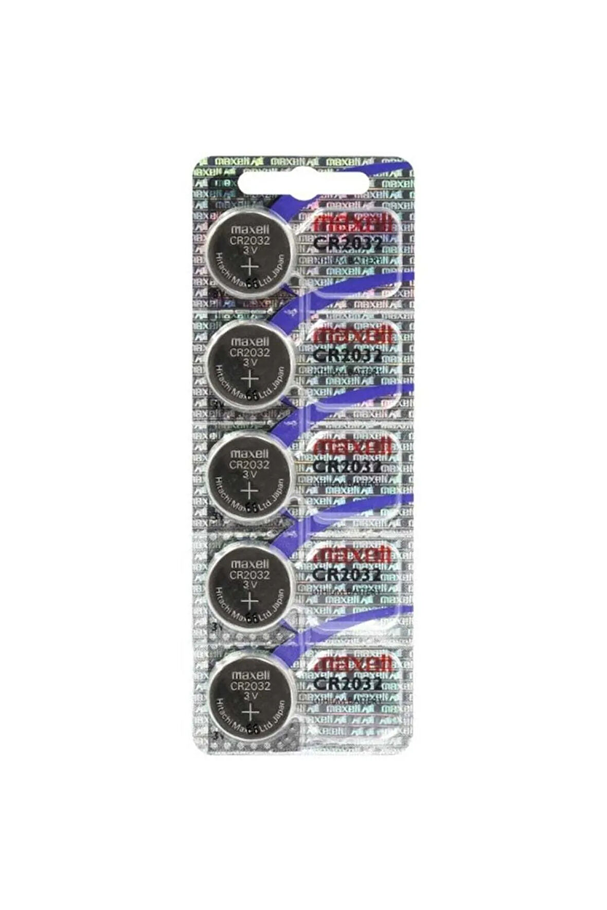 Cr2032 3v Lityum Hologramlı Kartela Düğme Pil 5'li