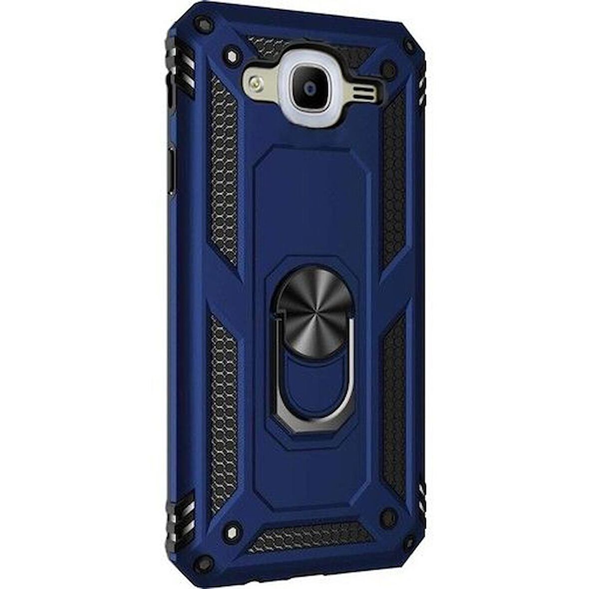 Gpack Samsung Galaxy J7 2015 Kılıf Tank Koruma Vega Standlı Yüzüklü Mıknatıslı