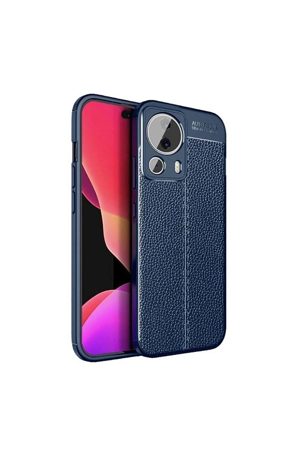 Xiaomi Mi 13 Lite ile Uyumlu Kılıf Deri Görünümlü Silikon Telefon Kılıfı Kapak