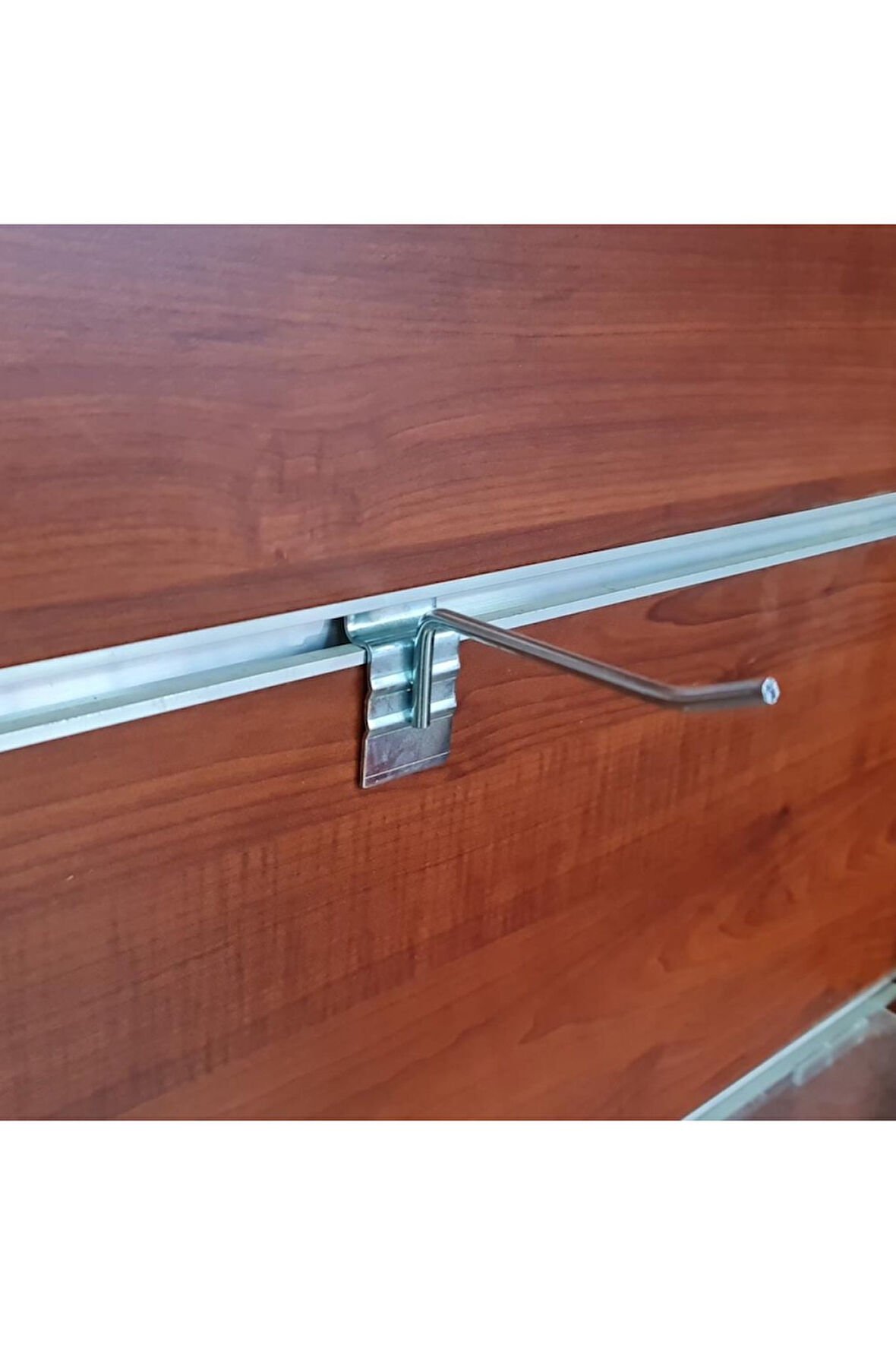Kanallı Pano Kancası Askı Kancası 10 Cm Gümüş 50 Adet