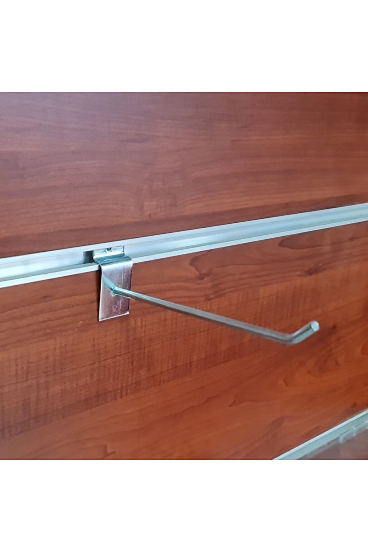 Kanallı Pano Kancası Askı Kancası 15 Cm Gümüş 100 Adet