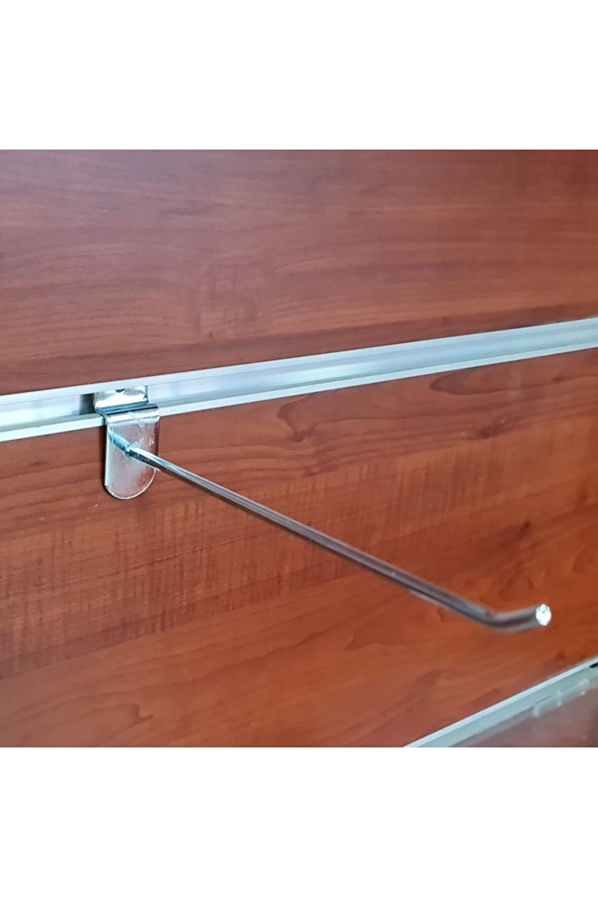 Kanallı Pano Kancası Askı Kancası 20 Cm Gümüş 50 Adet