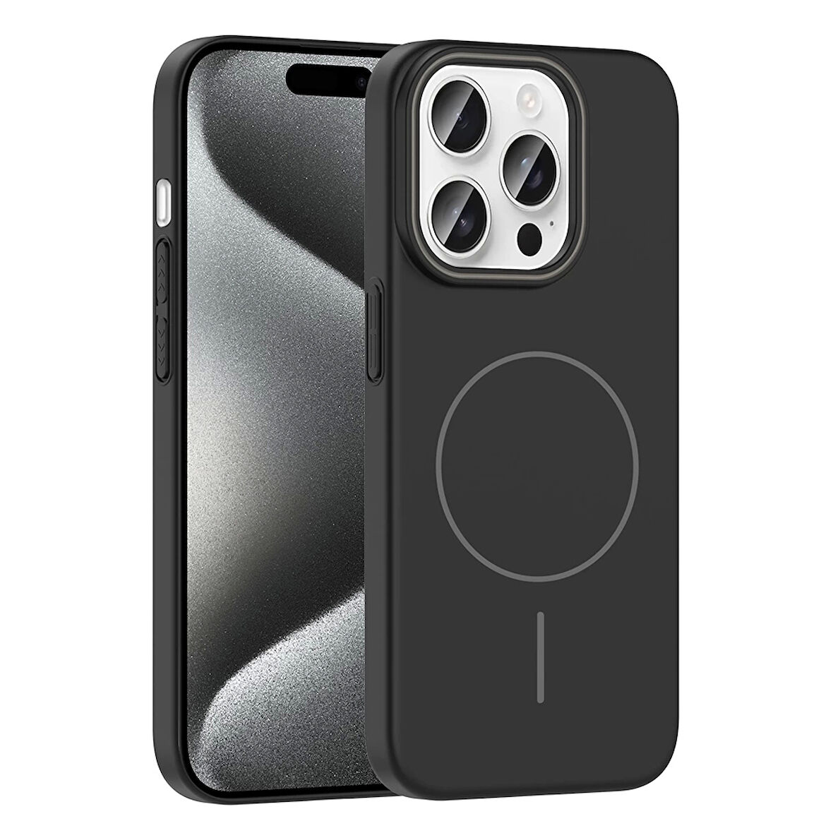 Apple İphone 15 Pro Max Kılıf Magsafe Şarj Özellikli Lopard Ruby Silikon Kapak