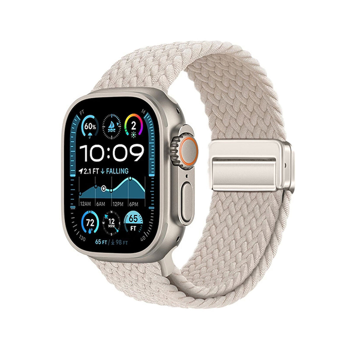 Apple Watch Ultra 49mm Lopard Krd-134 Örgü Tasarımlı Hasır Kordon Strap Kayış