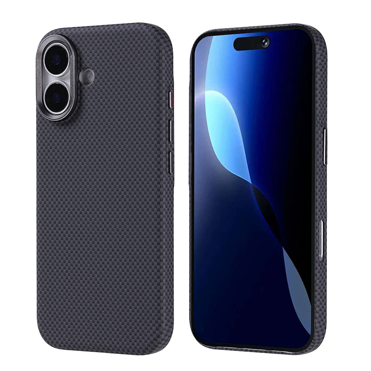 Apple İphone 17 Kılıf Magsafe Şarj Özellikli Karbon Fiber Görünümlü Lopard Nekst Kapak