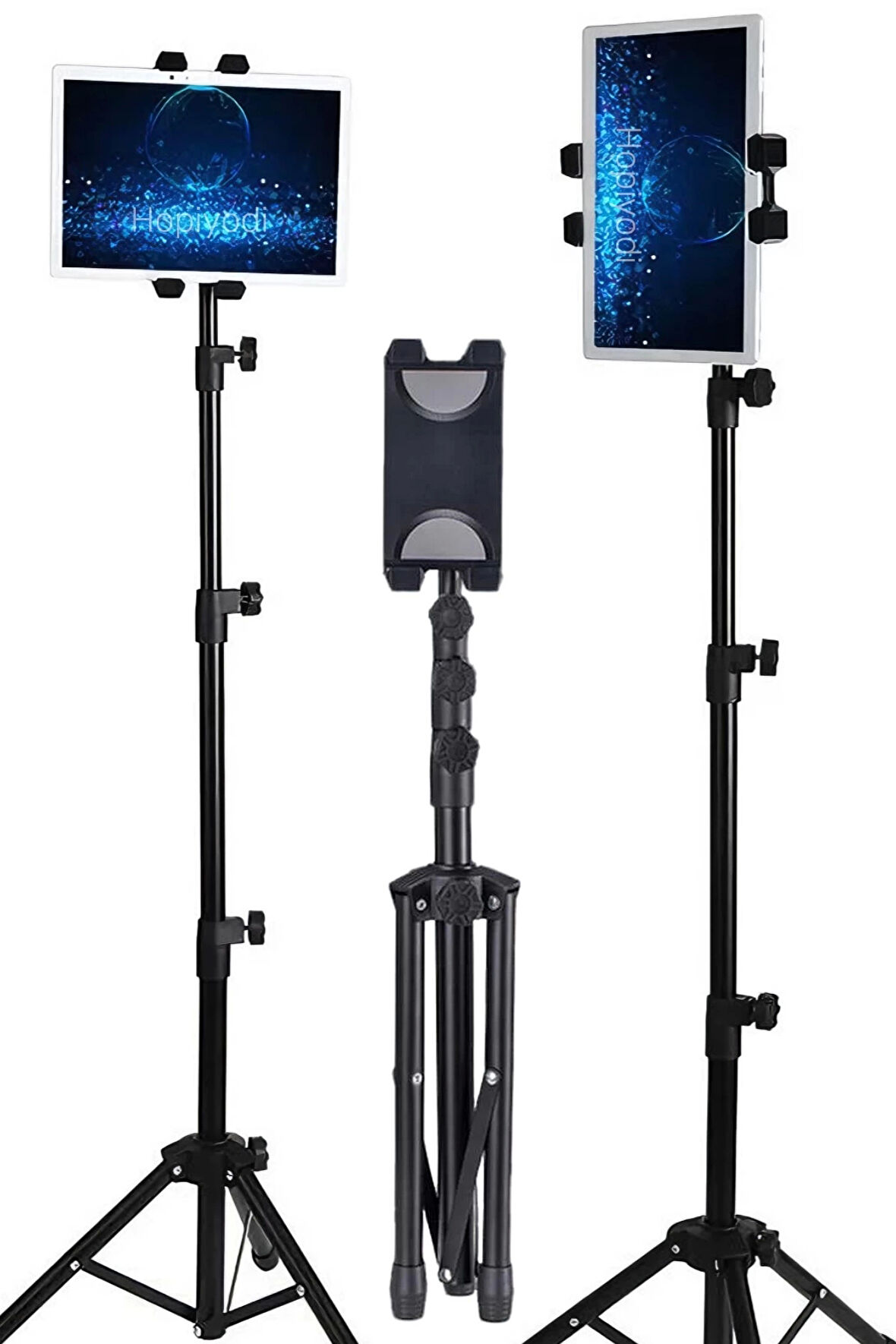 iPad, iPhone, Tab, Samsung 145cm Dört Kademeli Metal Boru Tablet Ve Telefon Tutuculu Tripod Adv-306 - Siyah