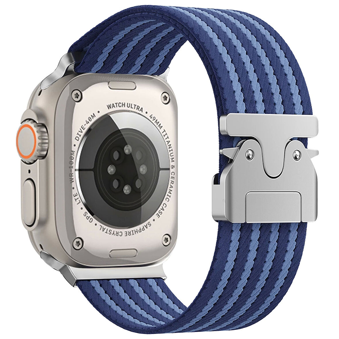 Apple Watch 49mm Lopard Krd-133 Naylon Kumaş Hasır Örgülü Kordon