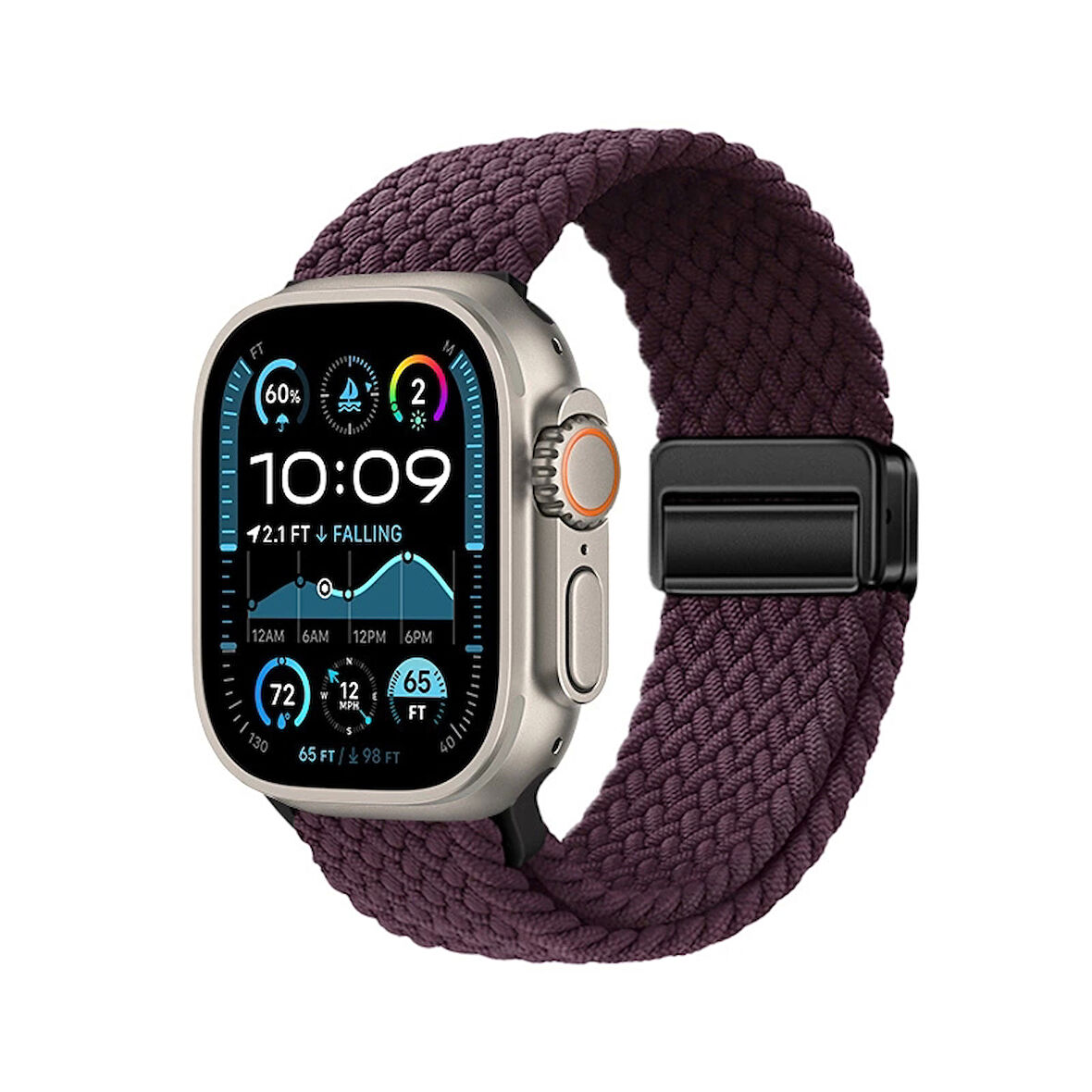 Apple Watch Ultra 49mm Lopard Krd-134 Örgü Tasarımlı Hasır Kordon Strap Kayış