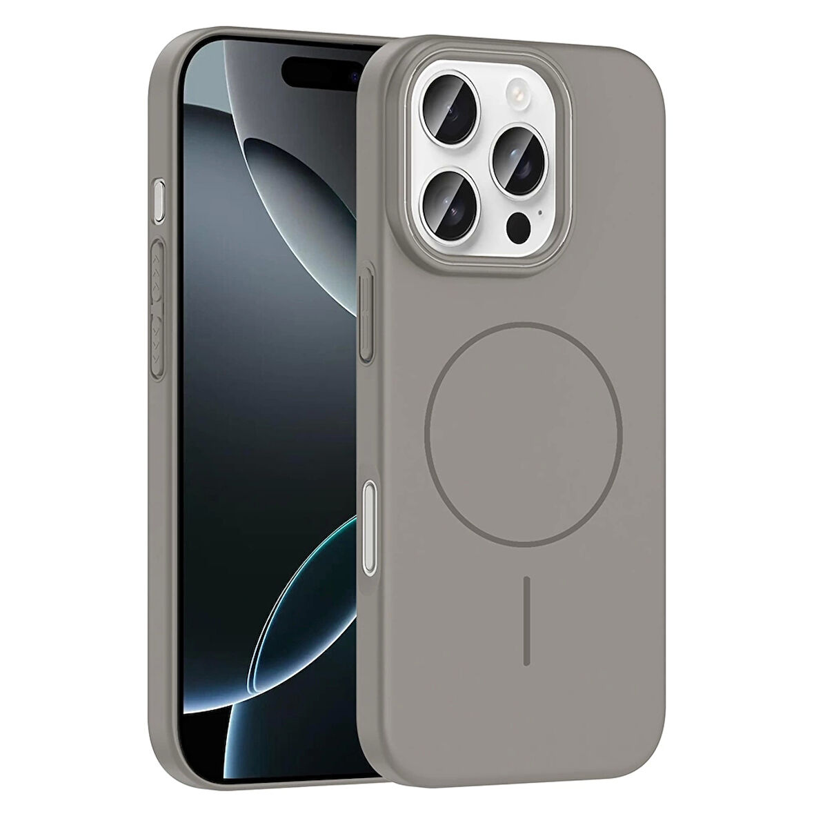 Apple İphone 16 Pro Max Kılıf Magsafe Şarj Özellikli Lopard Ruby Silikon Kapak