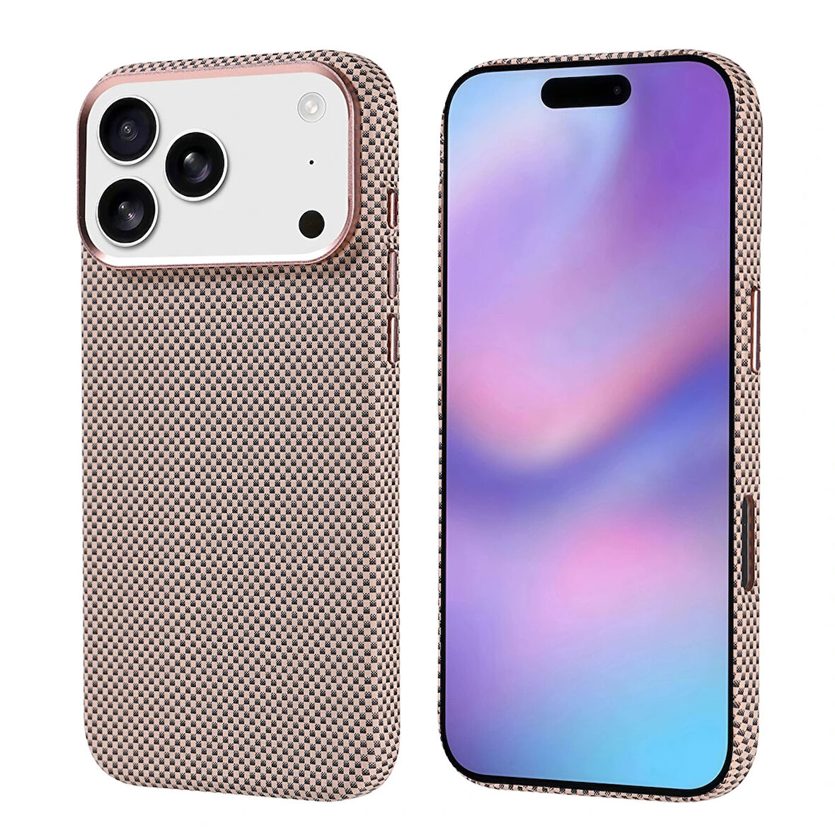 Apple İphone 17 Pro Max Kılıf Magsafe Şarj Özellikli Karbon Fiber Görünümlü Lopard Nekst Kapak