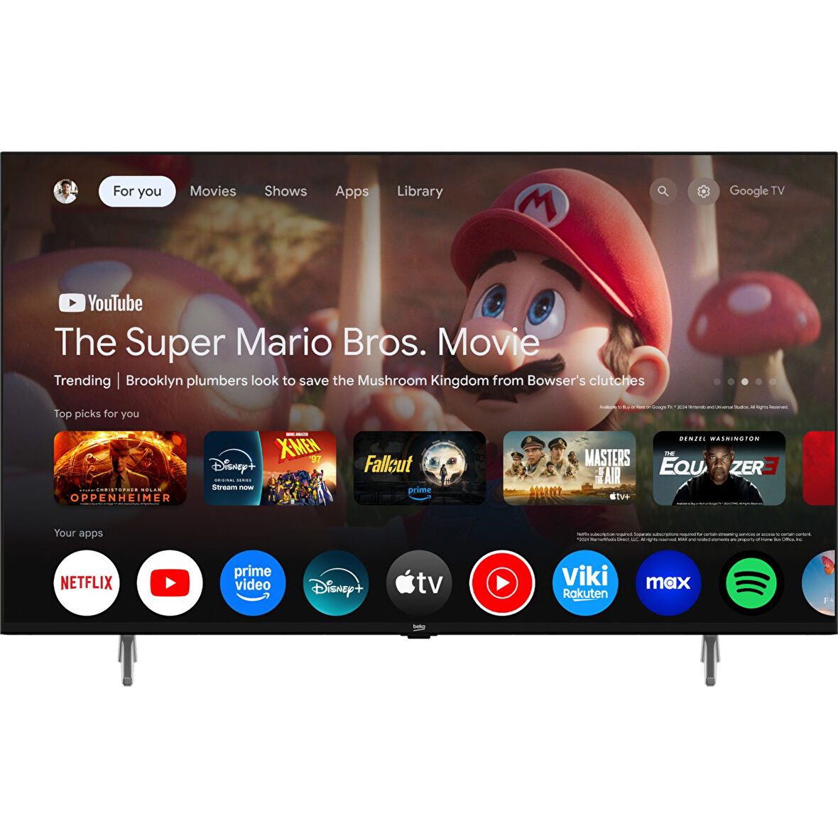 Beko Crystal 7  B43 E 795 B 43" 109 Ekran Uydu Alıcılı 4K Ultra HD Google Smart LED TV