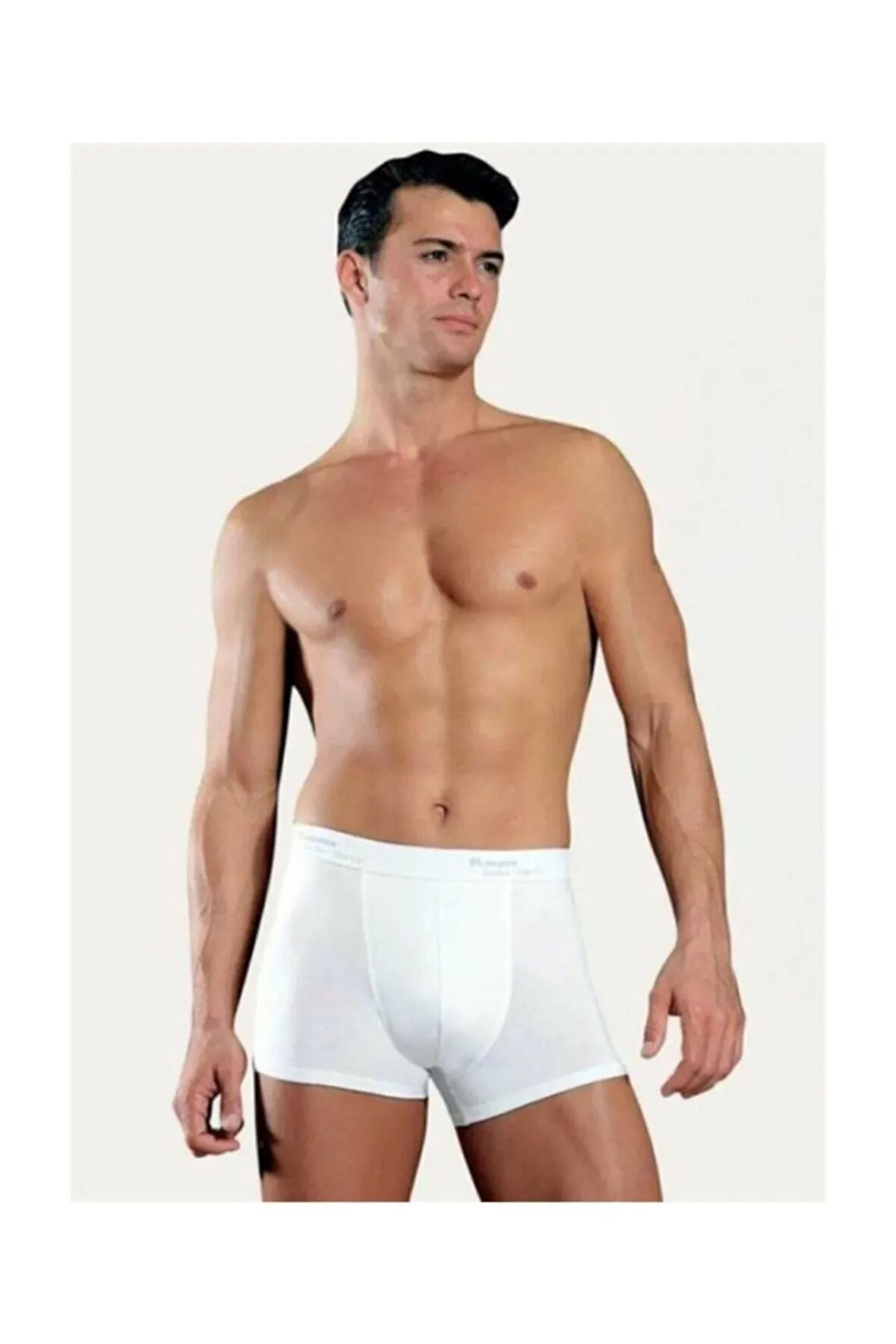 Tıght 2'li 94 Cotton 6 Elastan Erkek Boxer Gri