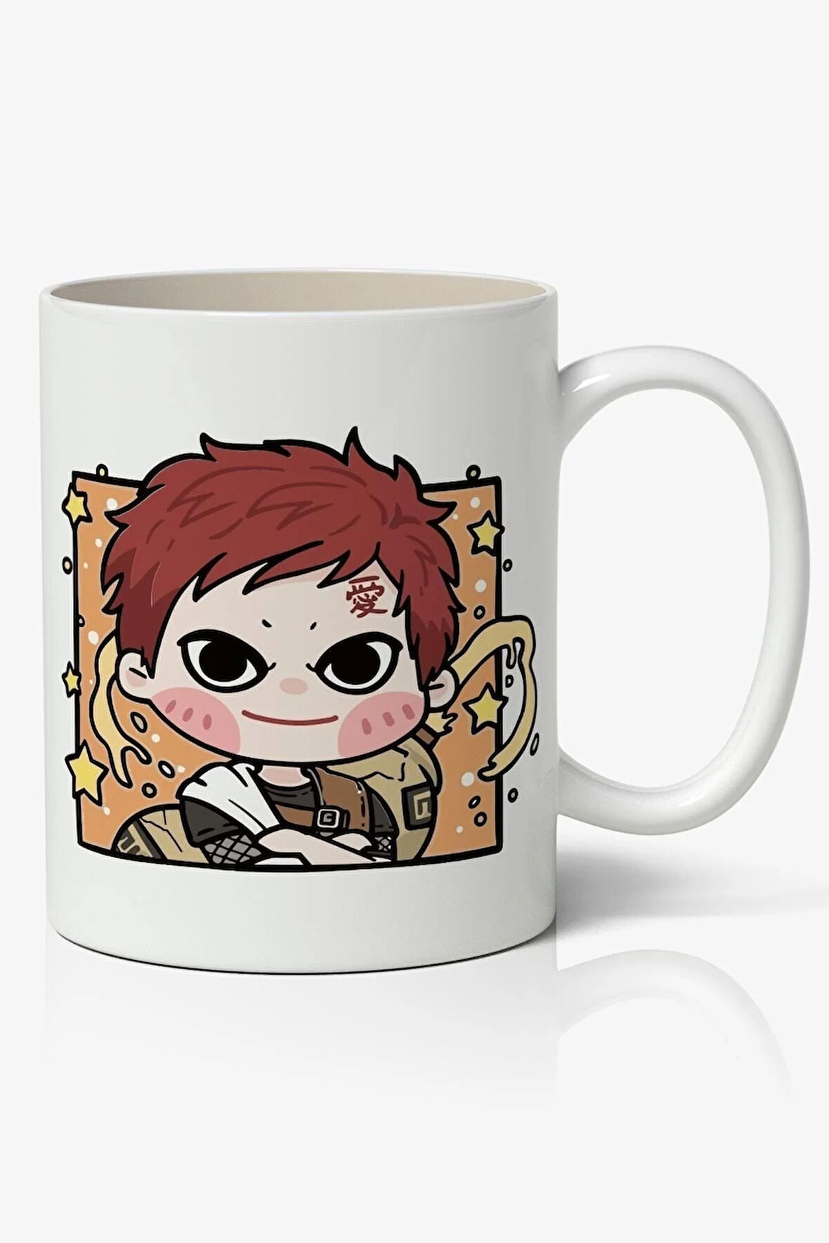 Naruto Gaara Avatar Cute Anime Temalı Beyaz Kupa Bardak Sevgiliye Arkadaşa Hediye