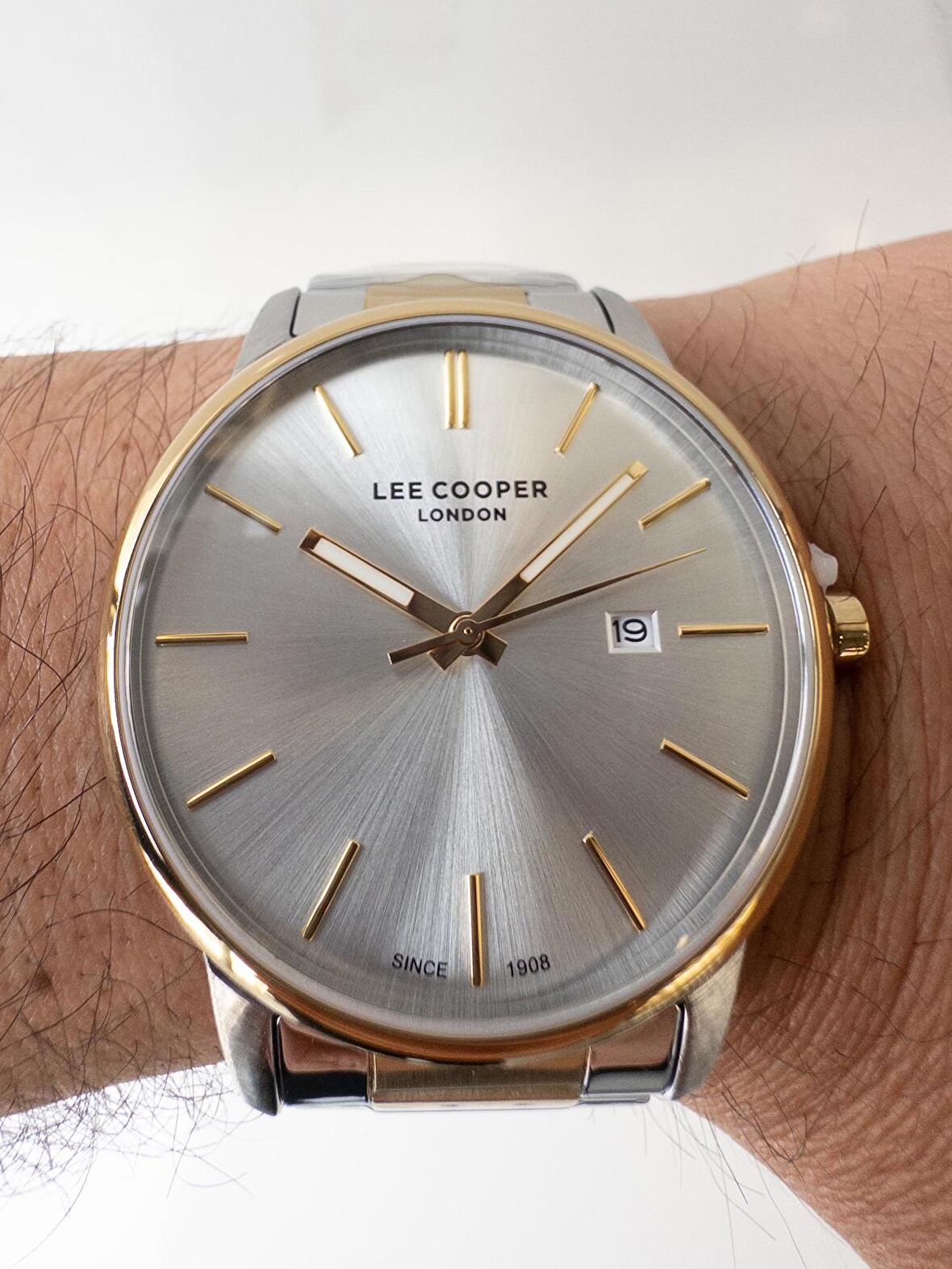 Lee cooper 43 mm klasik çelik erkek kol saati