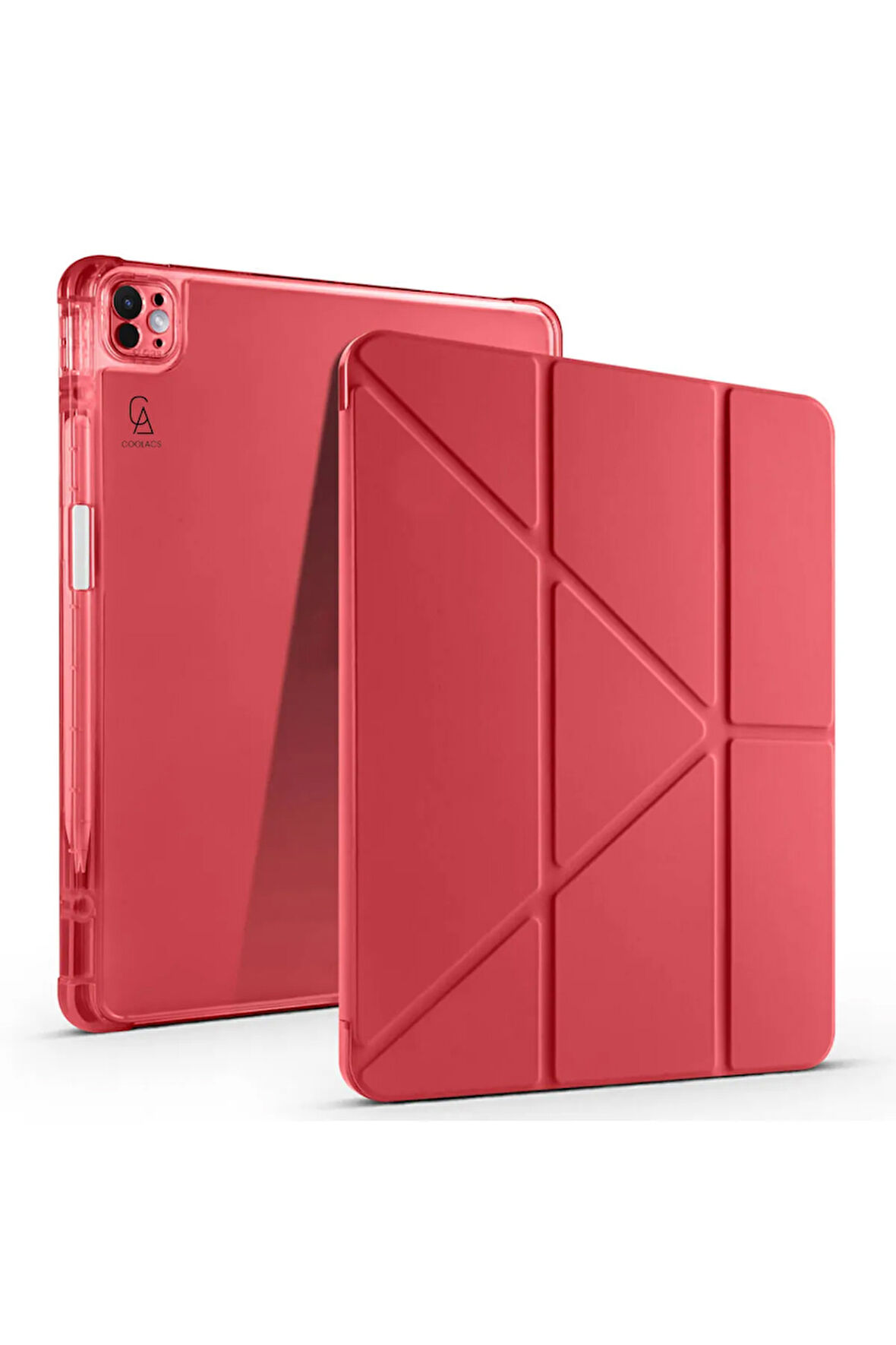 Apple iPad Pro 13 inç 2024 M4 (A2925-A2926) Uyumlu Kılıf 3 Farklı Stand Kalemlikli Tri Folding Tablet Kılıfı