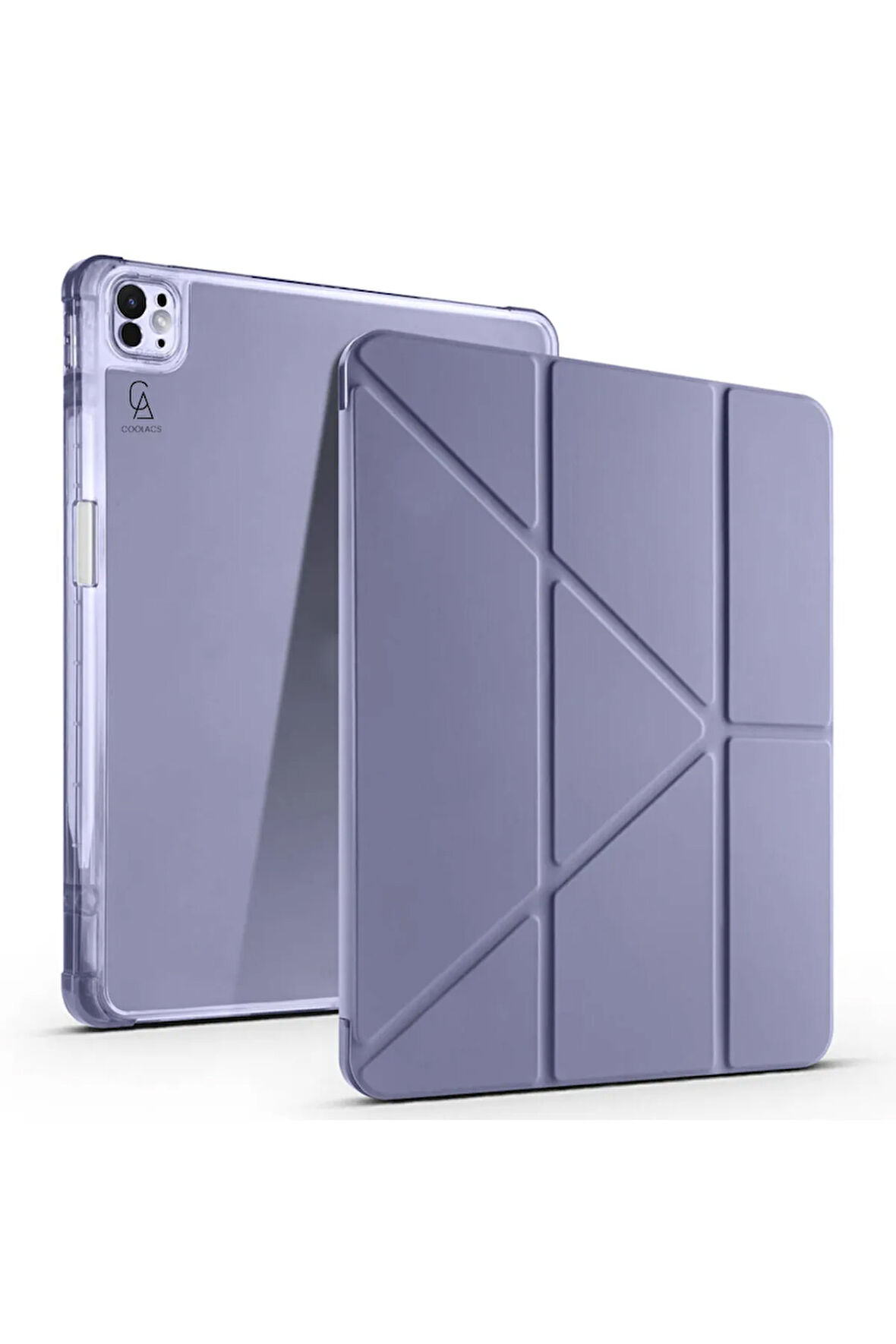 Apple iPad Pro 13 inç 2024 M4 (A2925-A2926) Uyumlu Kılıf 3 Farklı Stand Kalemlikli Tri Folding Tablet Kılıfı