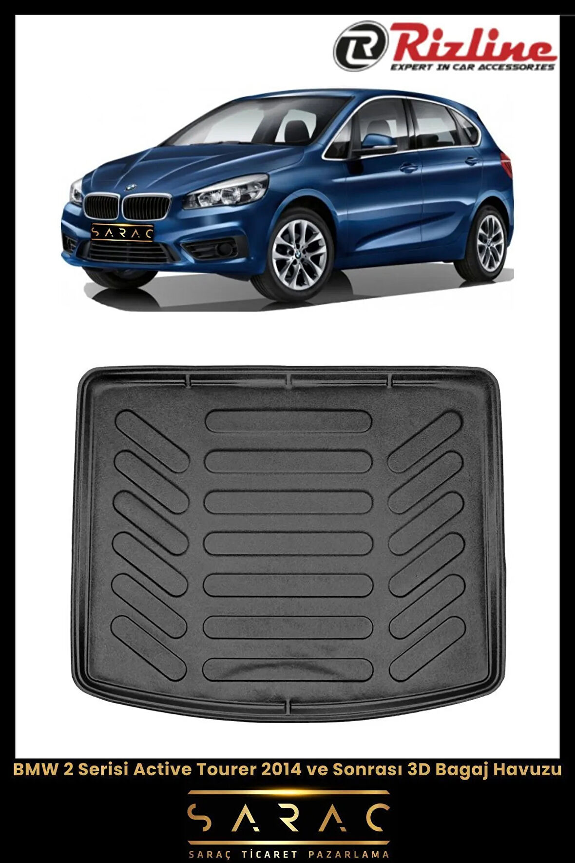 Rizline BMW 2 Serisi F45 Active Tourer 2014 Model 3D Bagaj Havuzu