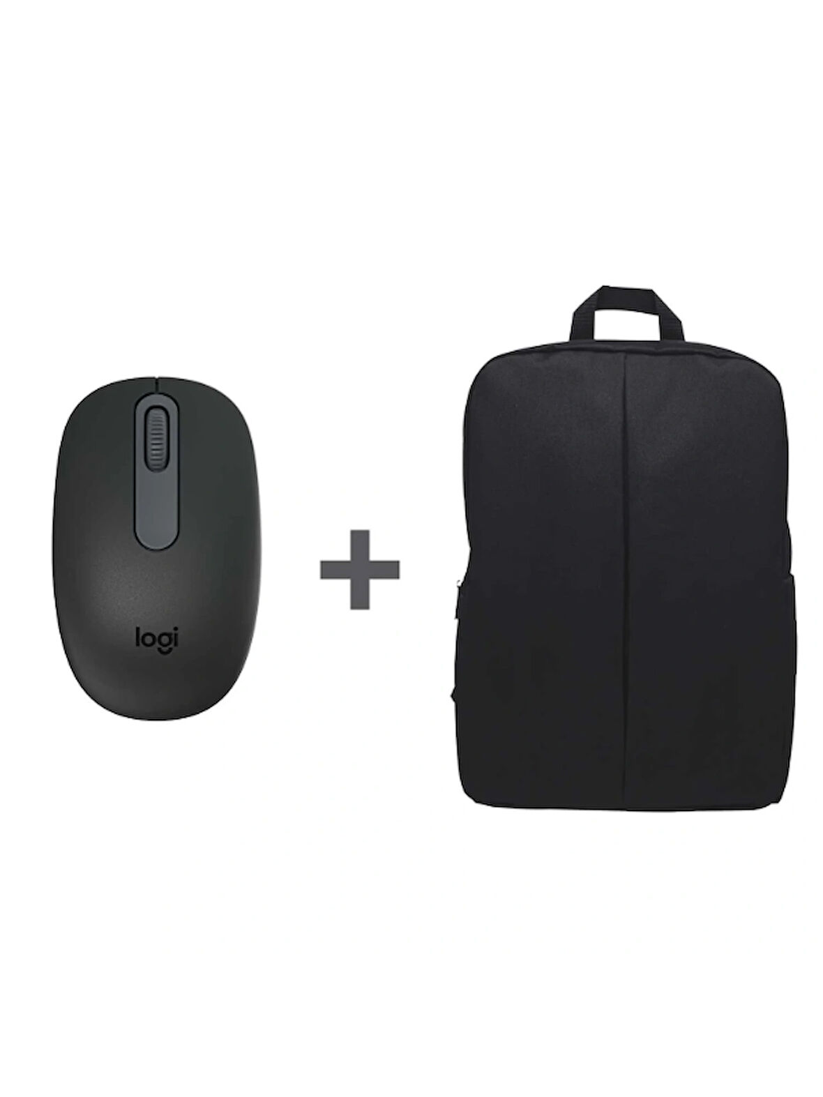 Logitech M196 Bluetooth Kablosuz Mouse ve Nero 15.6 inç Notebook Sırt Çantası - Siyah