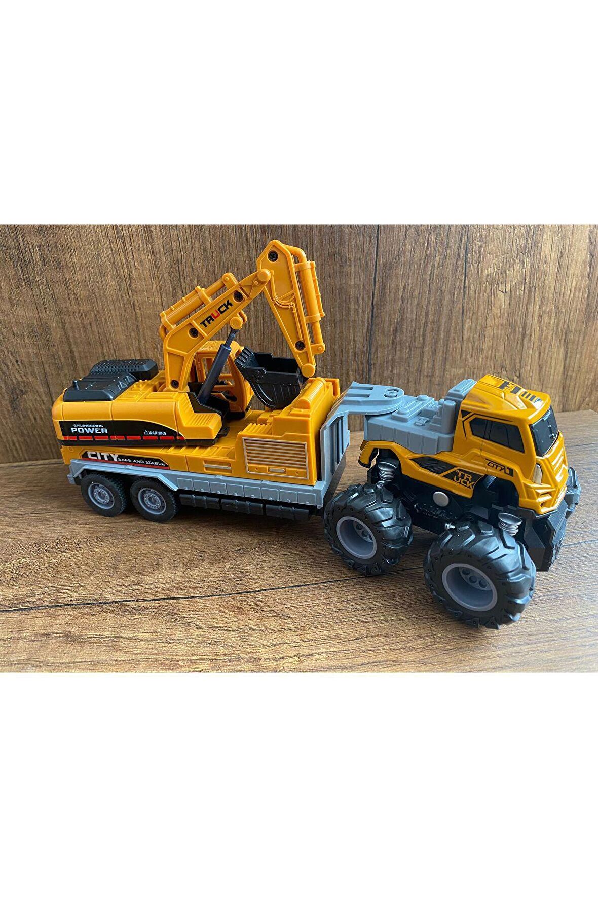 Kepçe Ekskavatör Oyuncak İş Makinesi Hareketli Kepçe Baş Kısmı Metal İş Makineleri Oyuncak Set