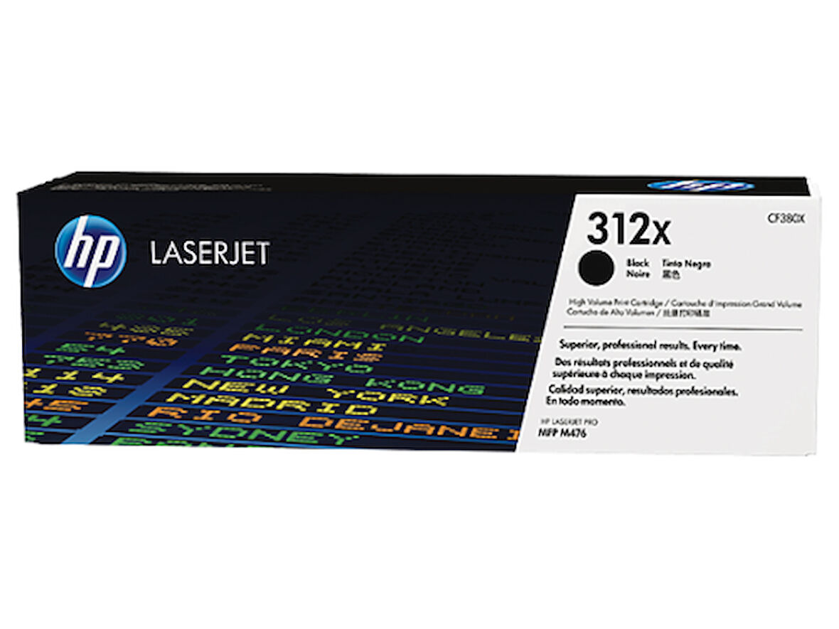 HP CF380X (312X) Siyah Black Orjinal Toner Yüksek Kapasite LaserJet Pro M476