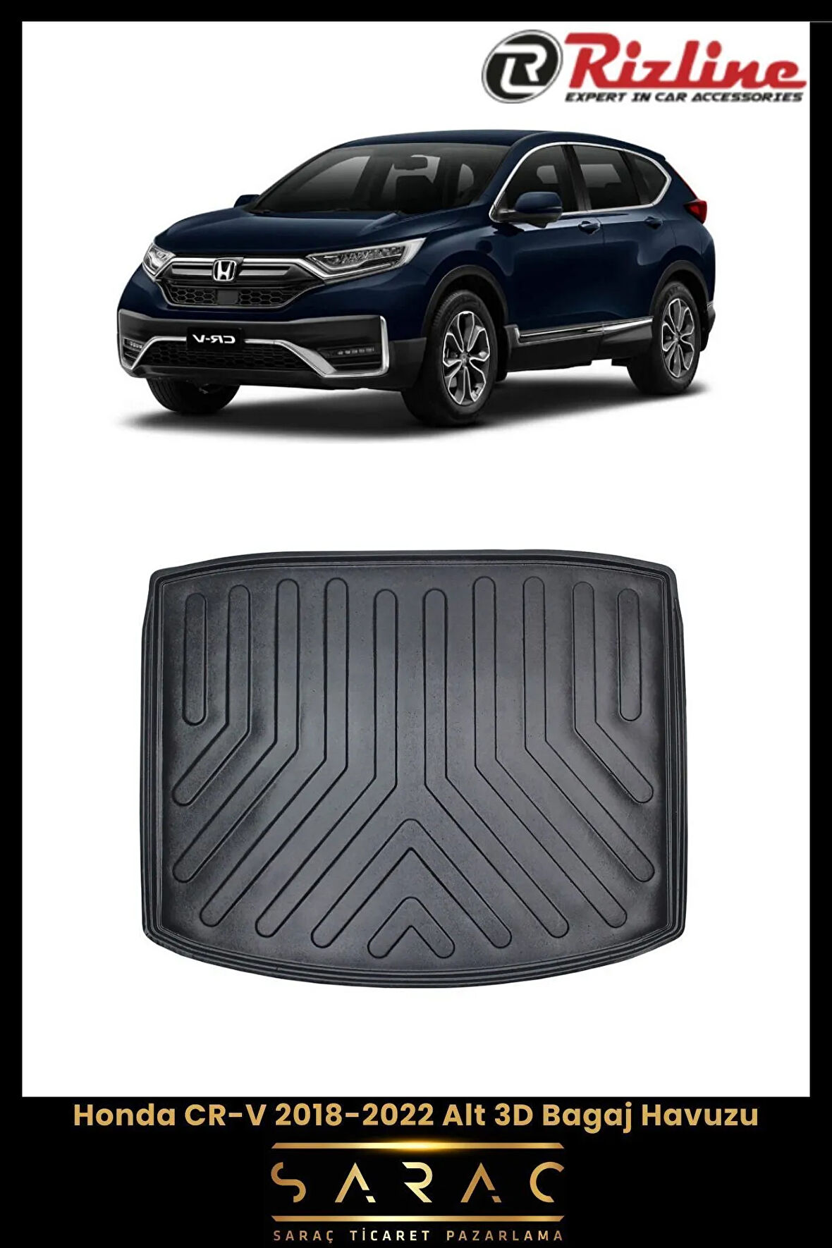 Rizline Honda CR-V 2021 Model Alt 3D Bagaj Havuzu