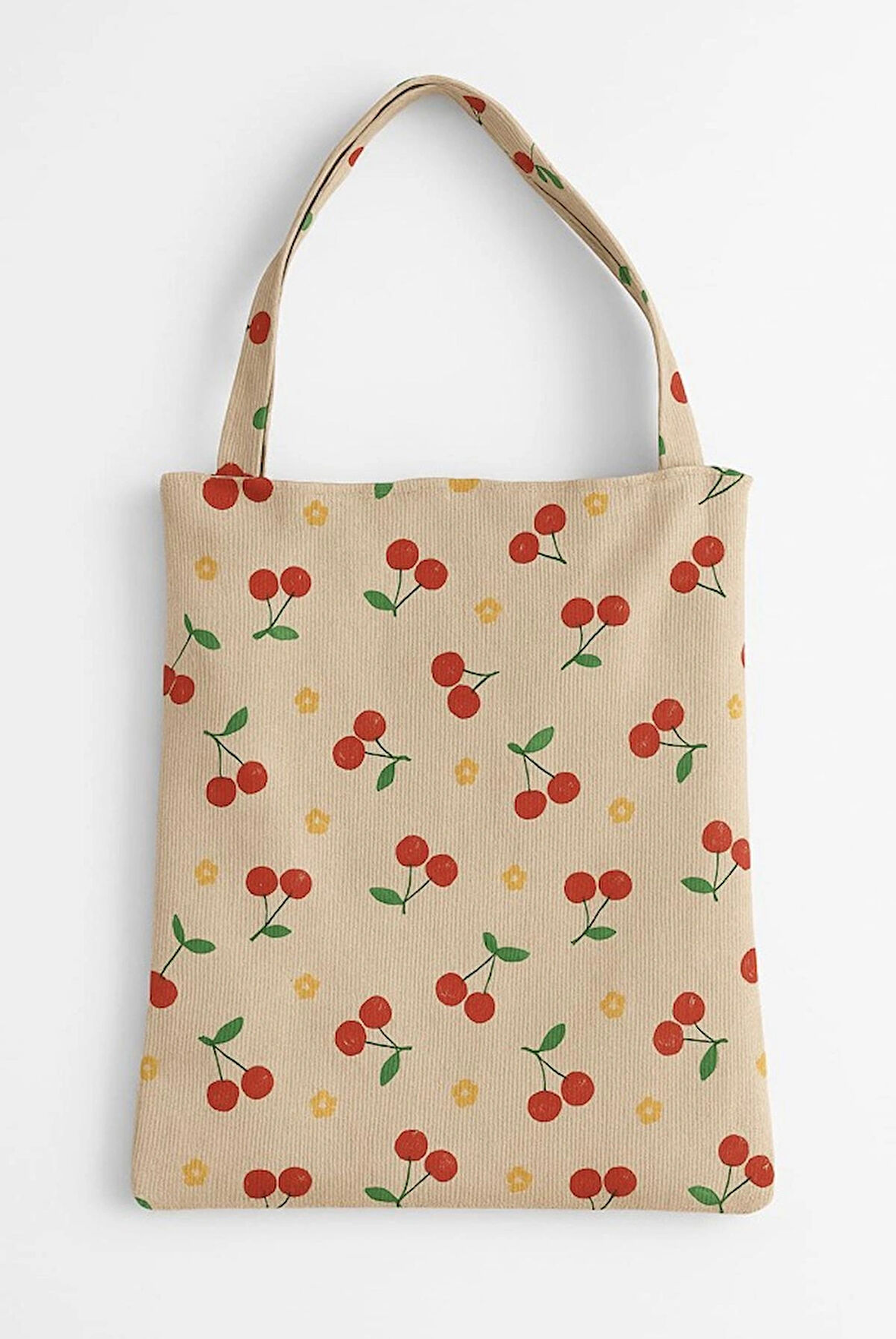 Kiraz Desenli Omuz Çantası