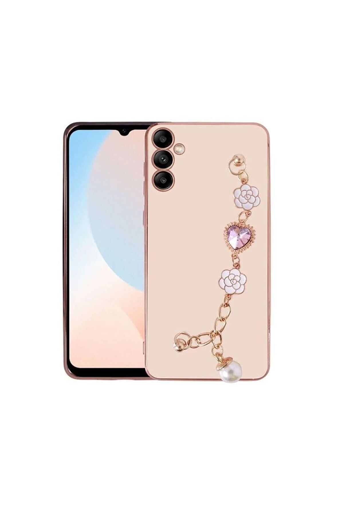 Samsung Galaxy A24 Ile Uyumlu Kılıf El Tutamaçlı Kamera Korumalı Kadın Telefon Kılıfı Kapak