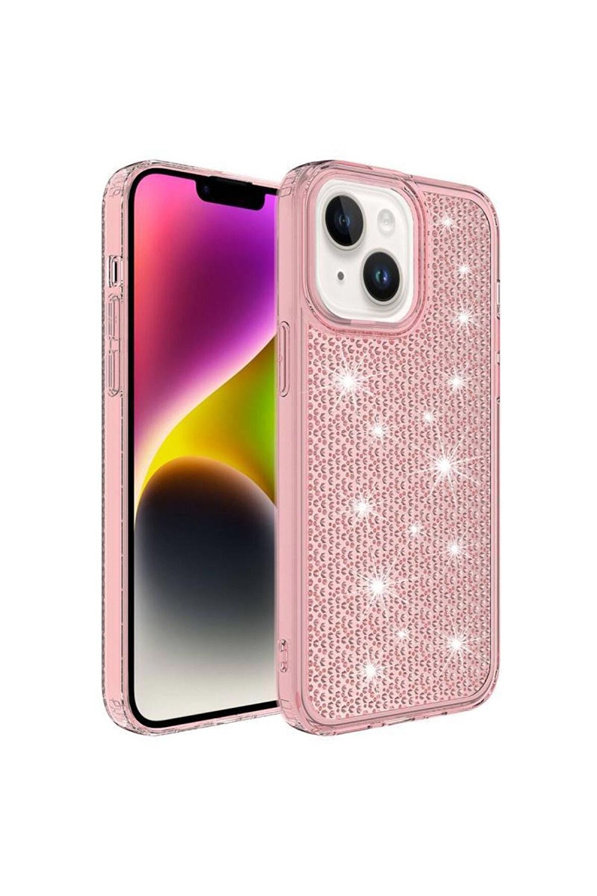 Apple Iphone 14 Plus Ile Uyumlu Kılıf Parlak Tasarım Kadın Telefon Kılıfı Kapak