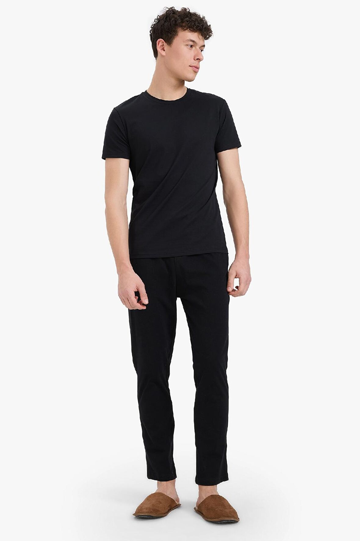 Regular Fit Basic Düz Cepli Pijama Altı