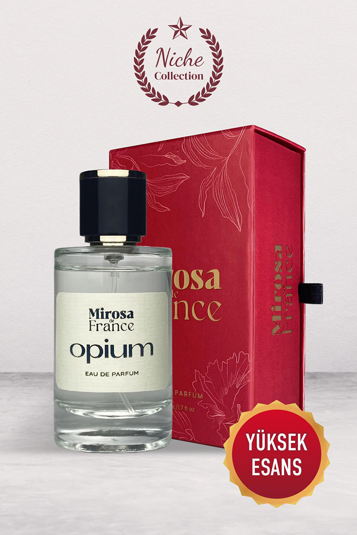 Mirosa de France Opium Niche Collection Yüksek Kalıcı Kadın Parfum YSL Black EDP Premium Kutu 50ml N108