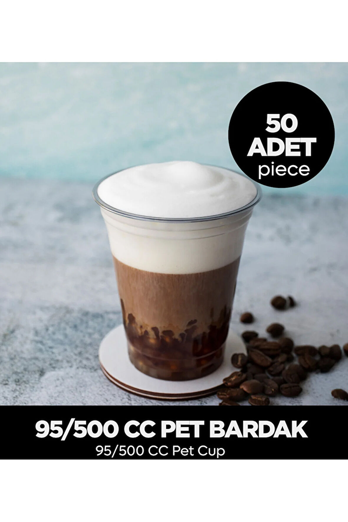 95/500 CC Pet Bardak - 50 Adet