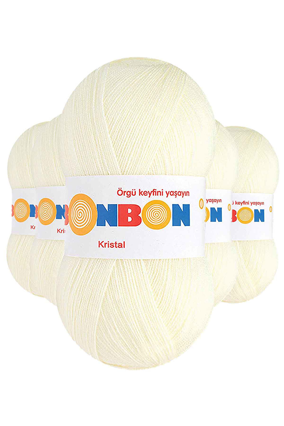 5 Adet Kristal El Örgü Lif İpi Açık Krem 98223