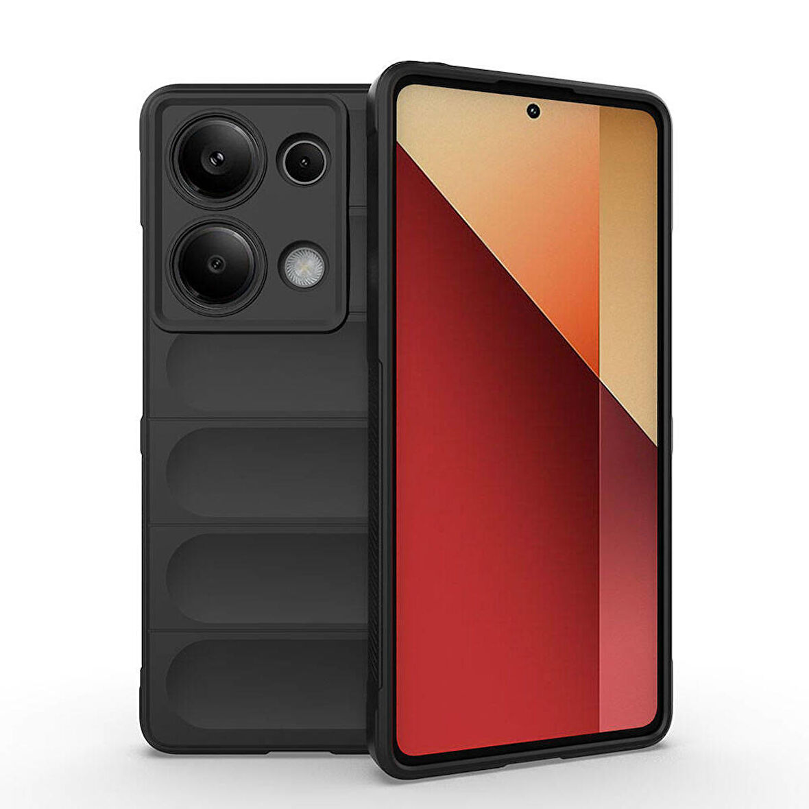 Xiaomi Redmi Note 13 Pro 4G Uyumlu Kılıf Dalga Desenli İçi Kadife Telefon Kılıfı