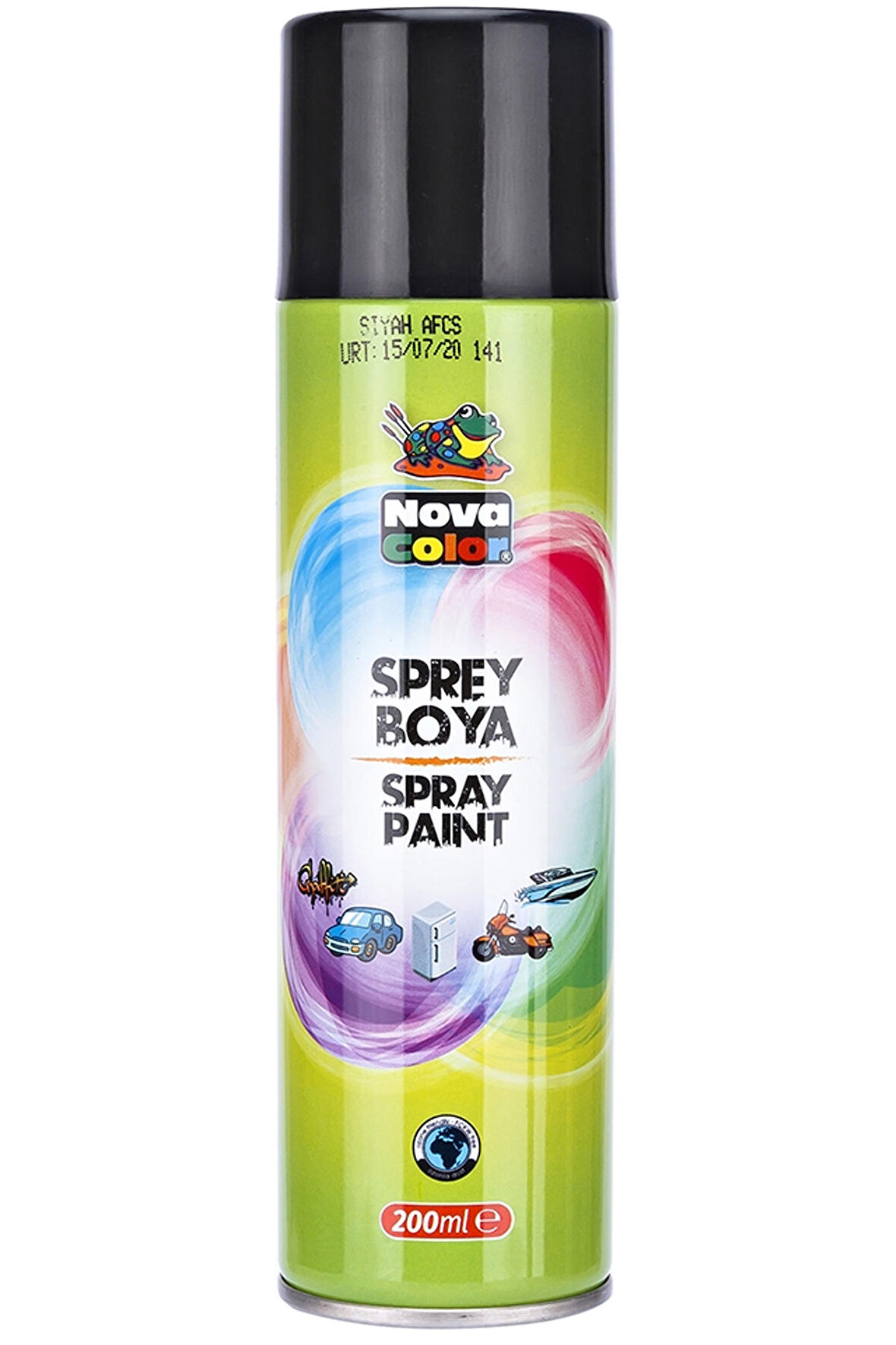 Nova Color Sprey Boya 200 Ml Siyah