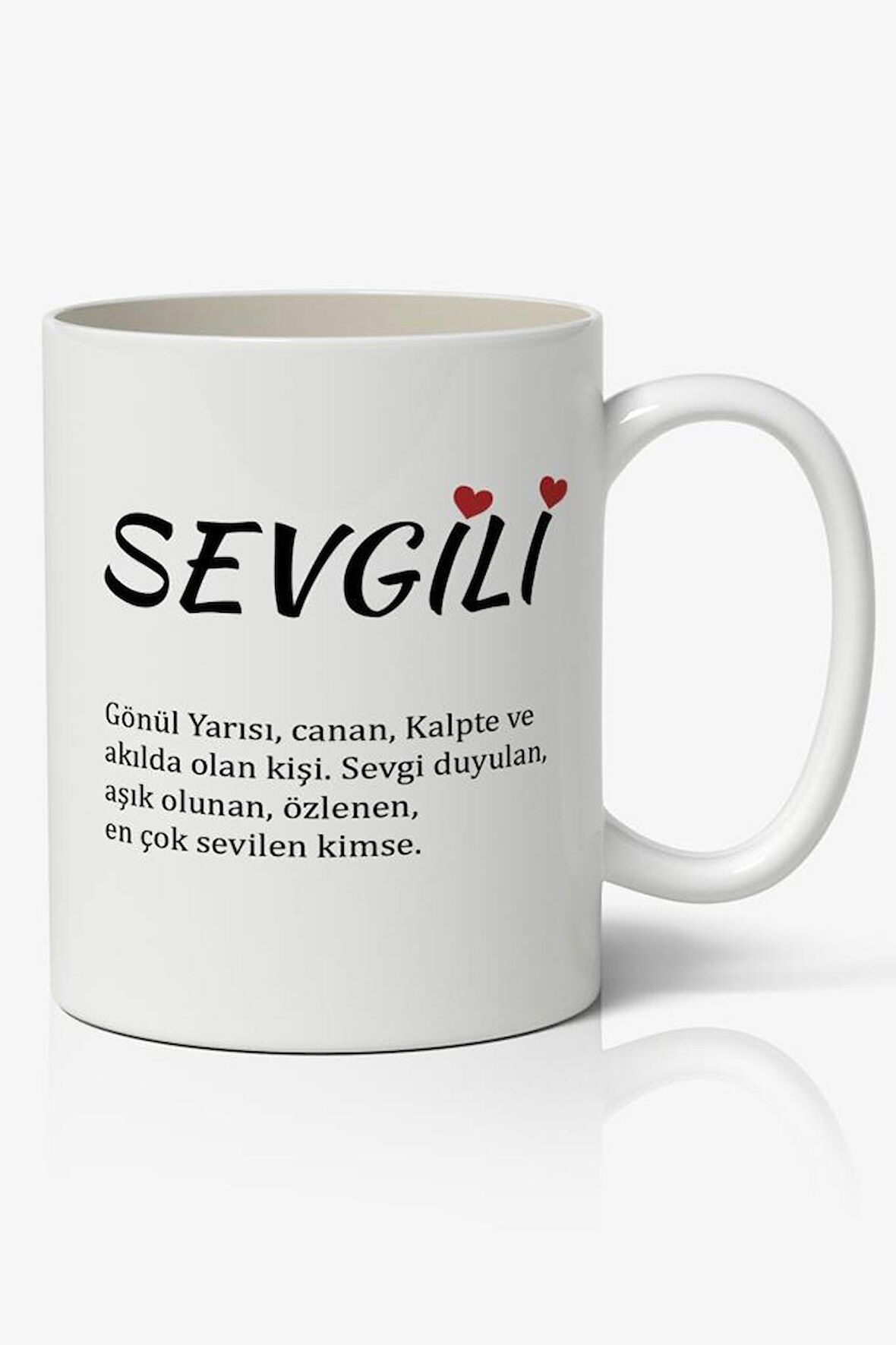 Sevgili Kelime Anlamı Sevgililer Günü Baskılı Kupa Bardak Kahve Kupa Bardak Model