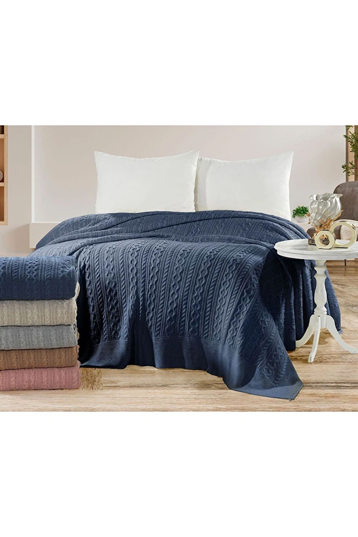 Akdeniz Triko Yatak Örtüsü 220 X 240 Cm