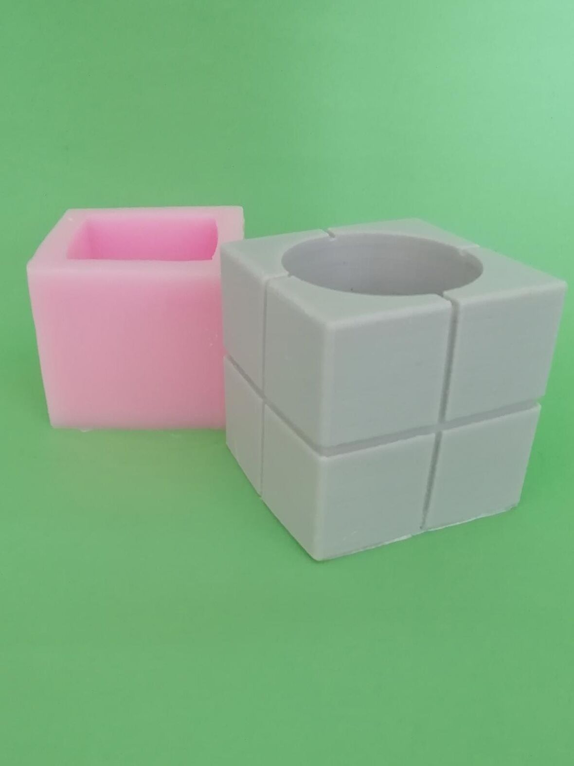 Kare artı saksı silikon kalıp