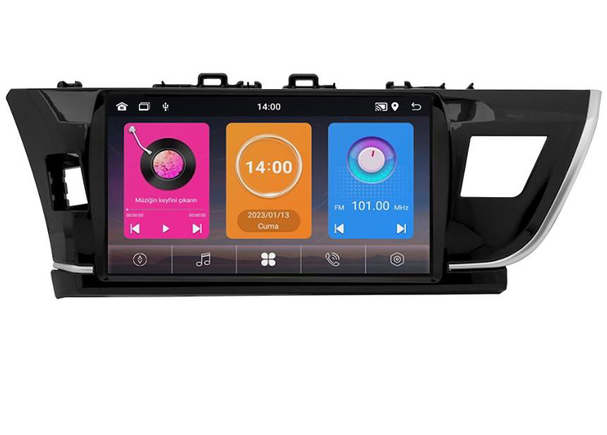 Toyota Corolla Android Multimedya Sistemi (2013-2015) for-x 6/128 dsp