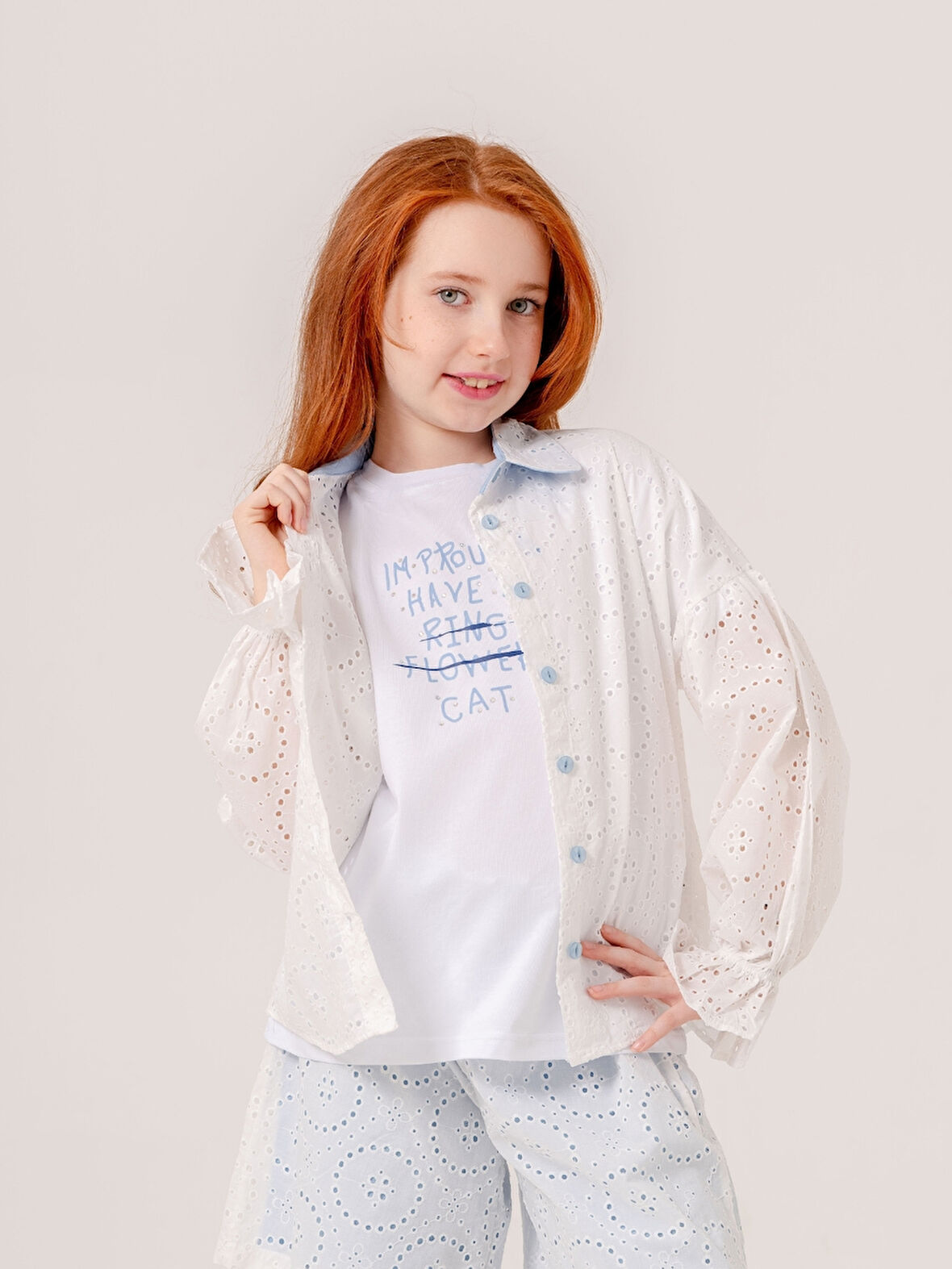 Kız Çocuk Fisto Gömlek T-Shirt İkili Takım 1804