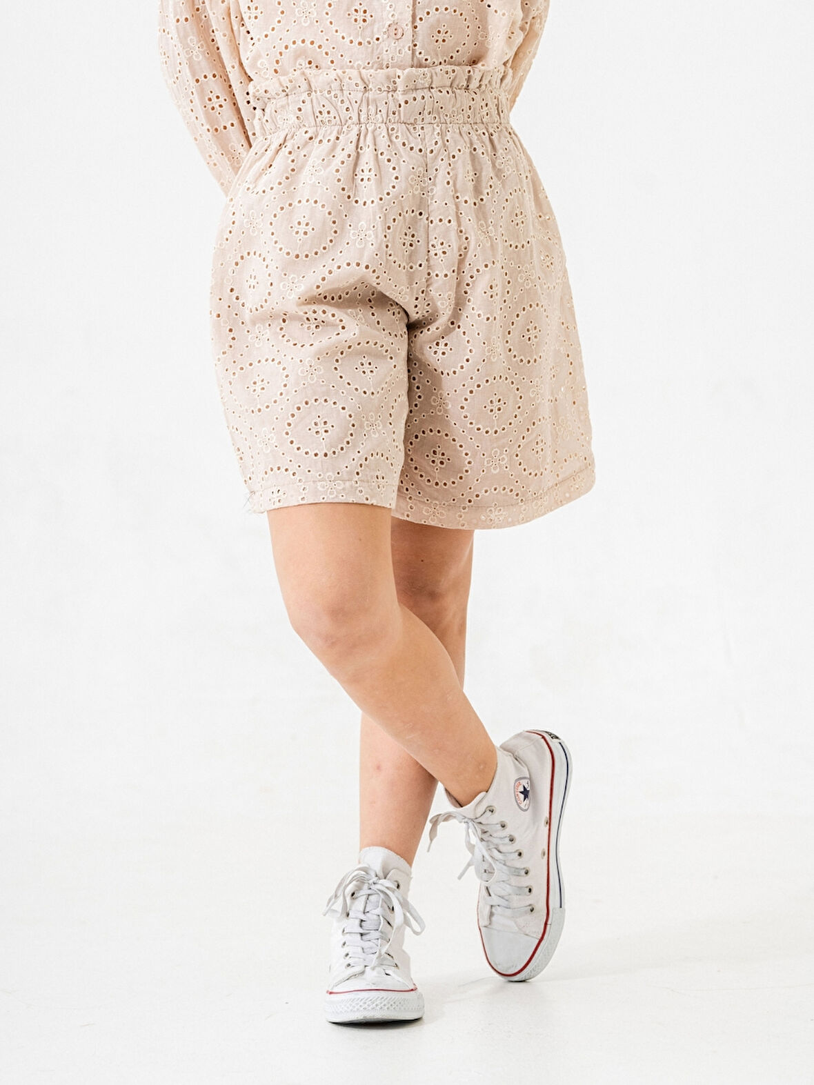 Kız Çocuk Fistolu Keten Şort 2866