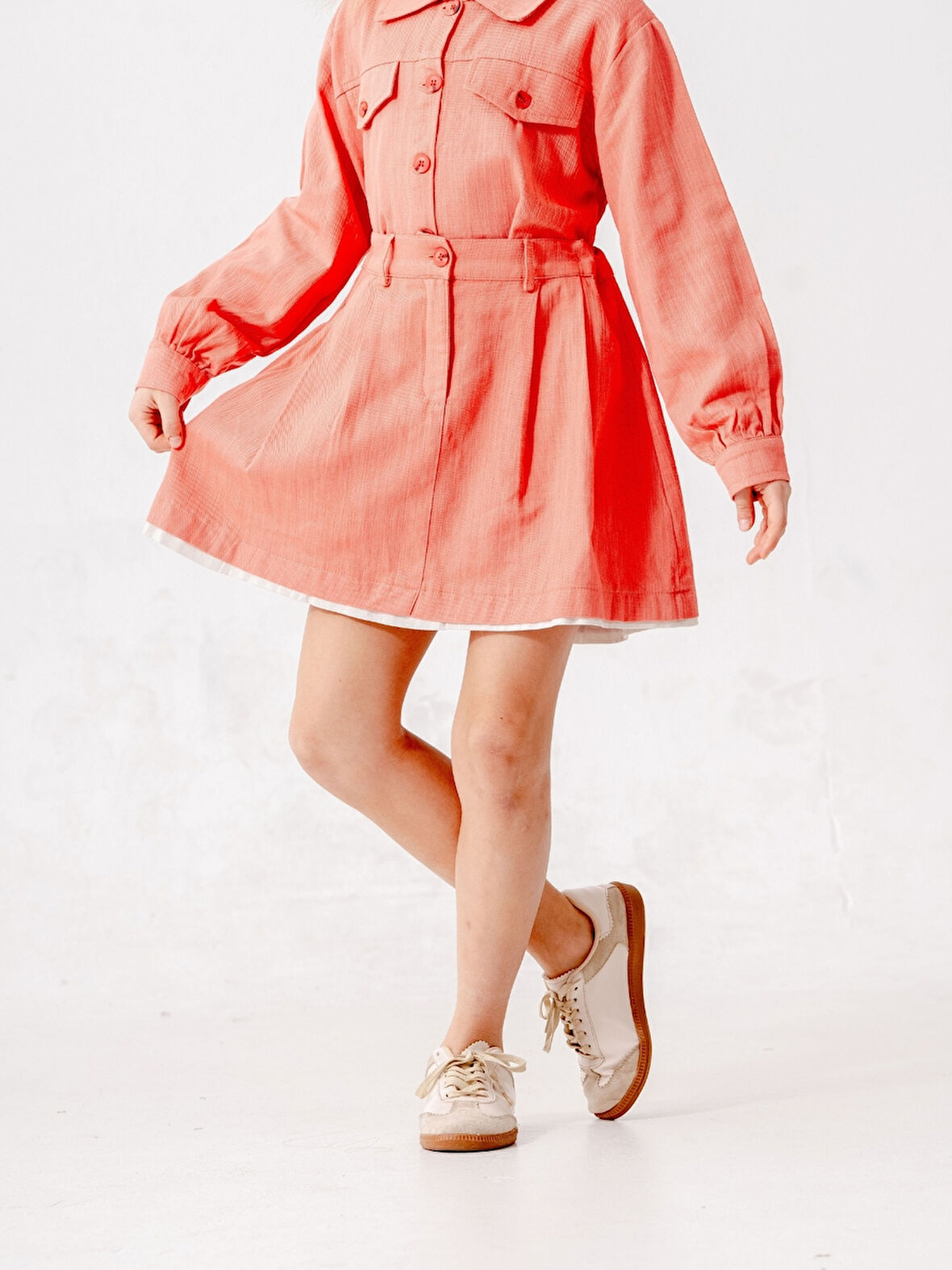 Kız Çocuk Garnili Kot Etek 2603