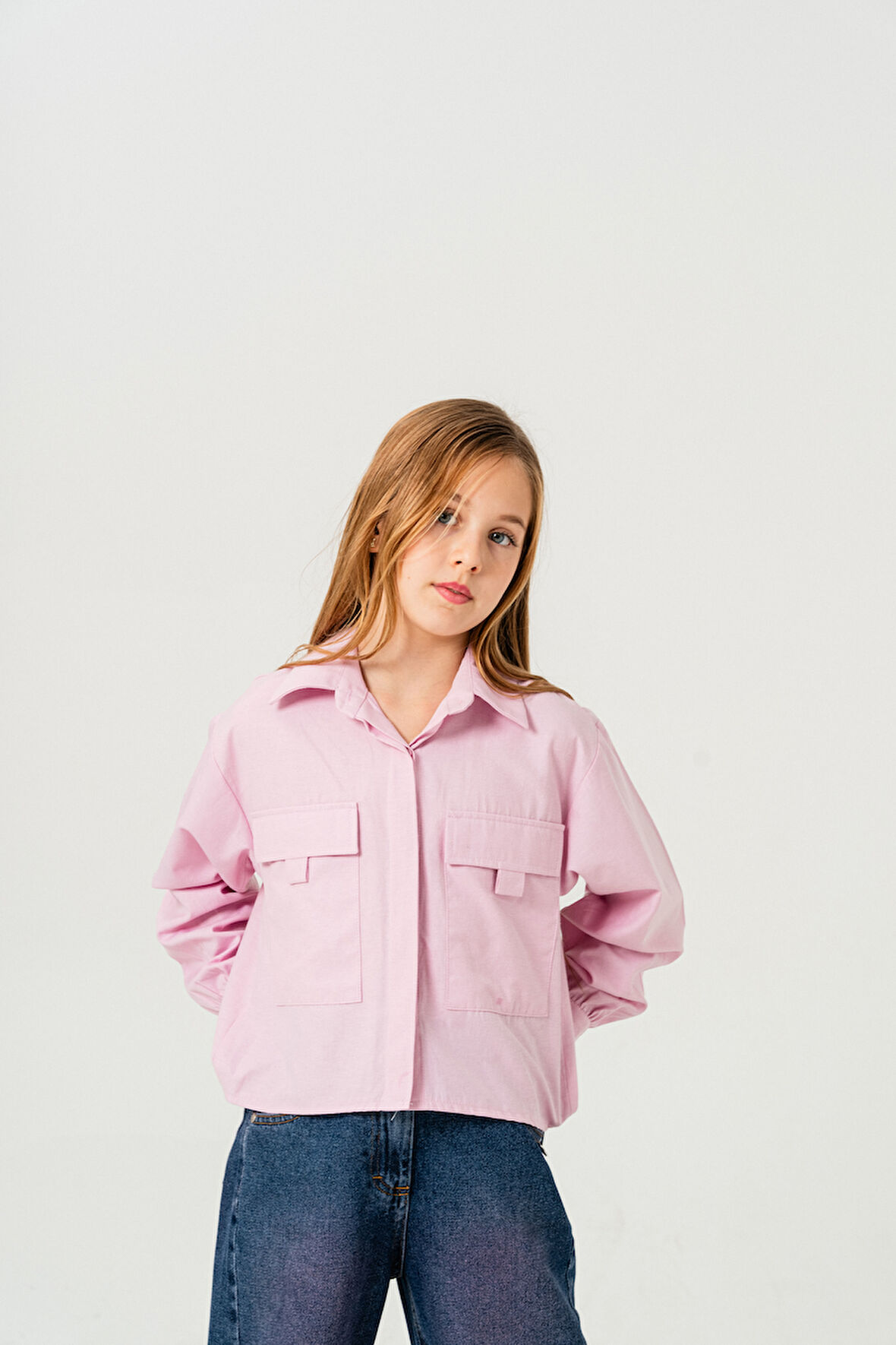 Kız Çocuk Gizli Patlı Gömlek 3161