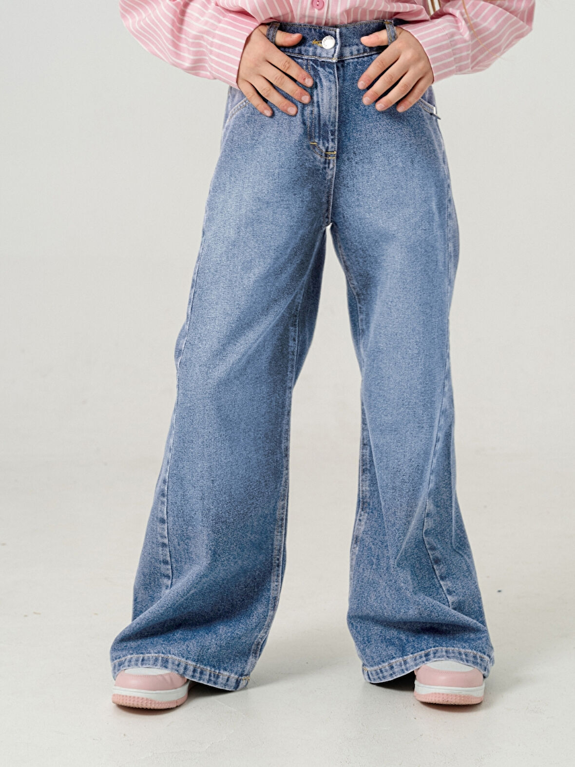 Kız Çocuk İspanyol Kot Pantolon 2190